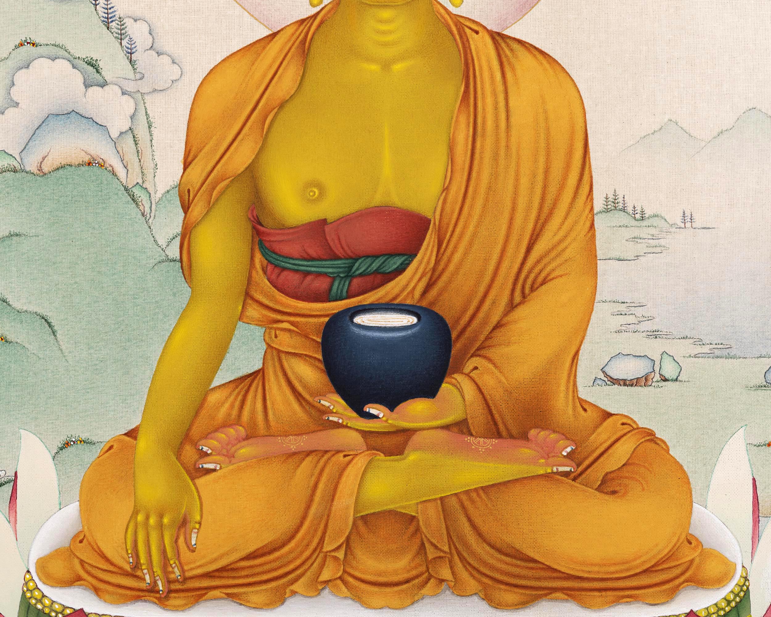 Shakyamuni Thangka | Traditional Buddha Painting