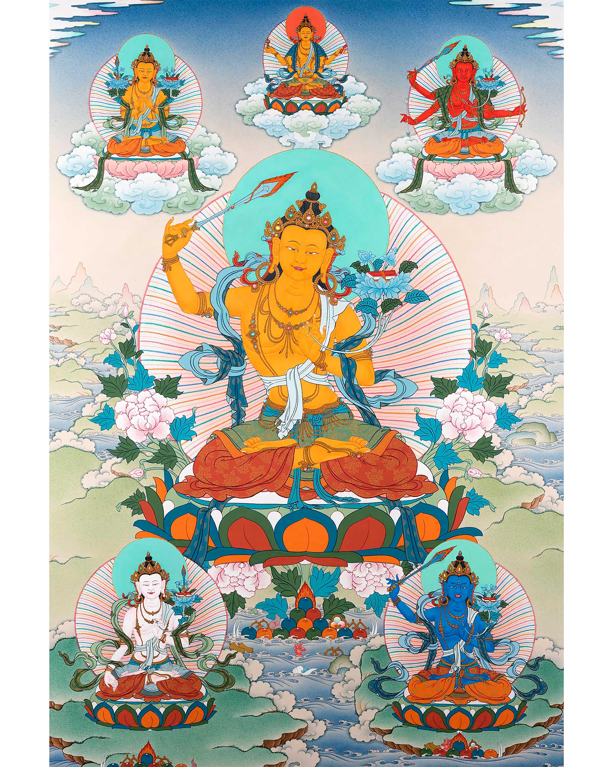 5 Manjushri Thangka