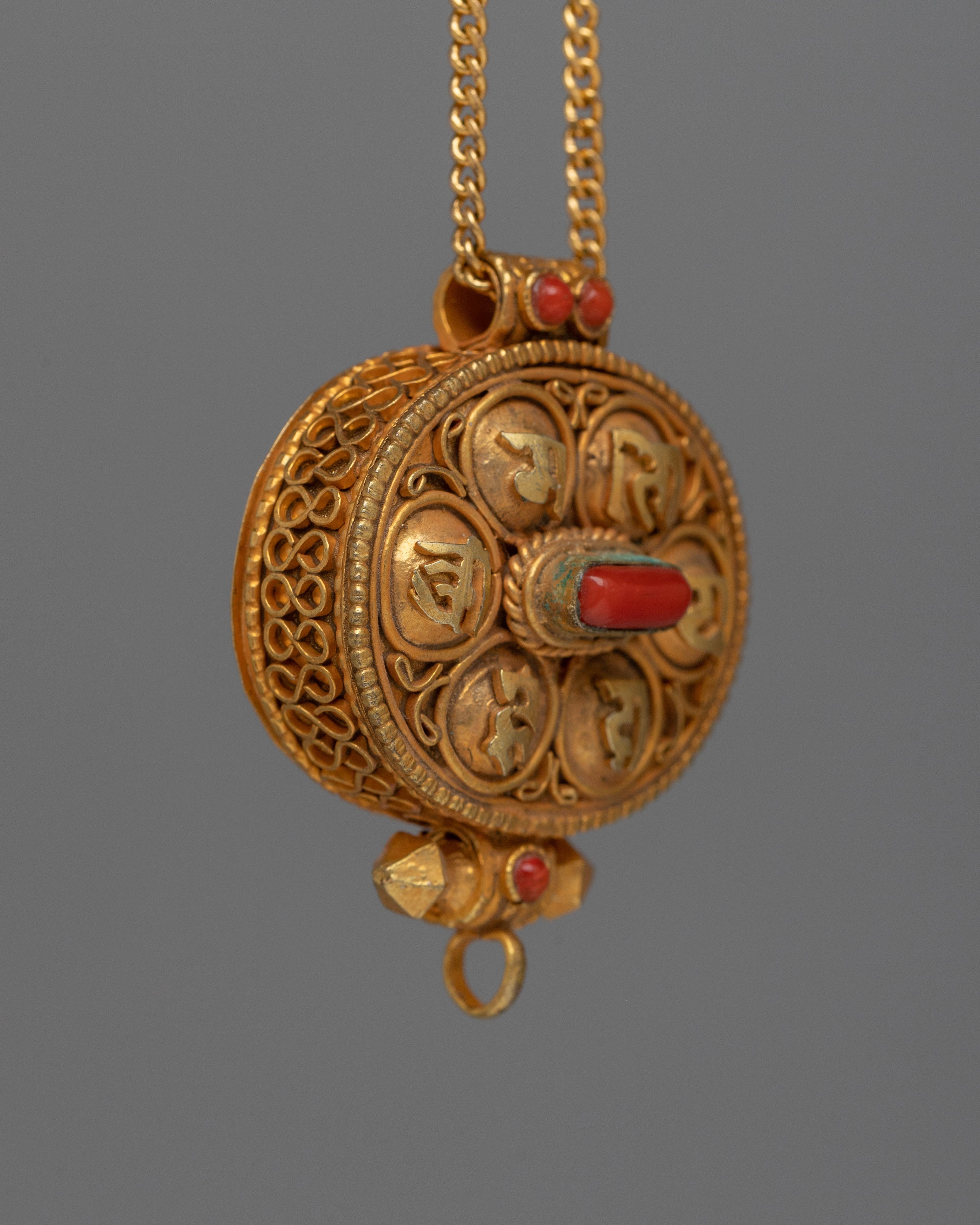Copper Ghau Locket | Traditional Tibetan Amulet Box