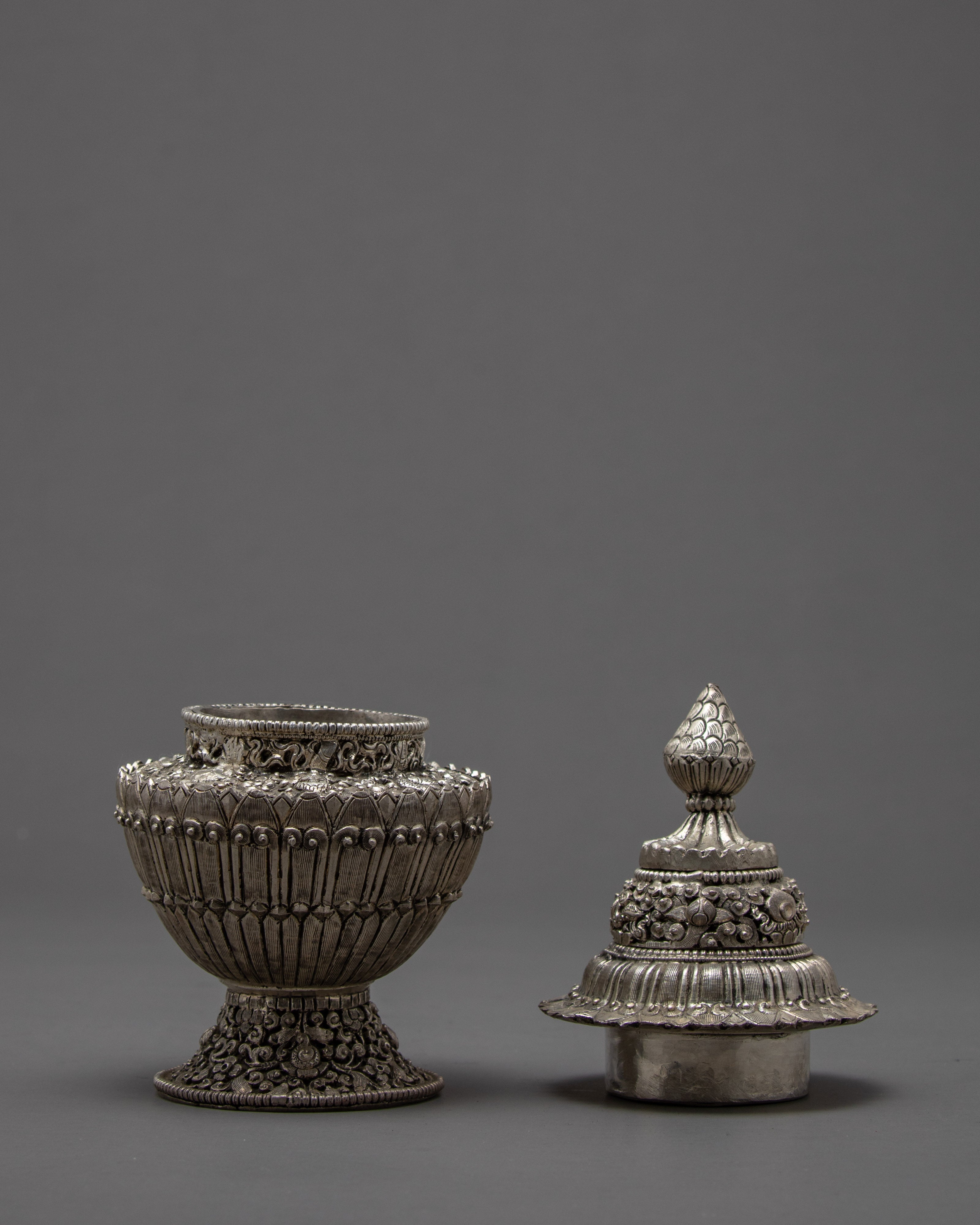 Handcrafted Dhupur Rice Pot | Buddhist Rice Offering Bowl | Ritual Items