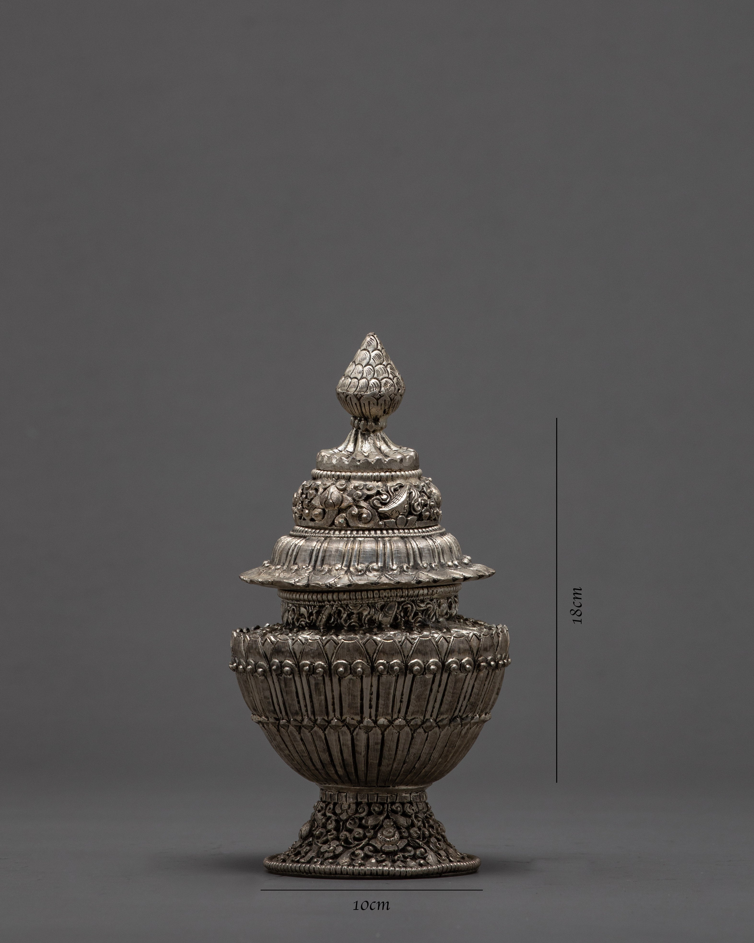 Handcrafted Dhupur Rice Pot | Buddhist Rice Offering Bowl | Ritual Items