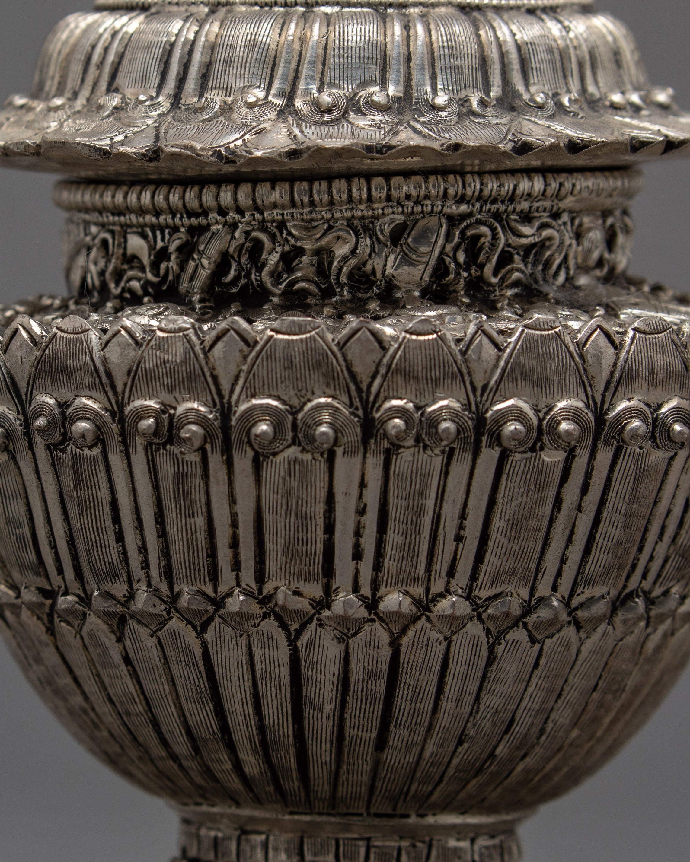 Handcrafted Dhupur Rice Pot | Buddhist Rice Offering Bowl | Ritual Items