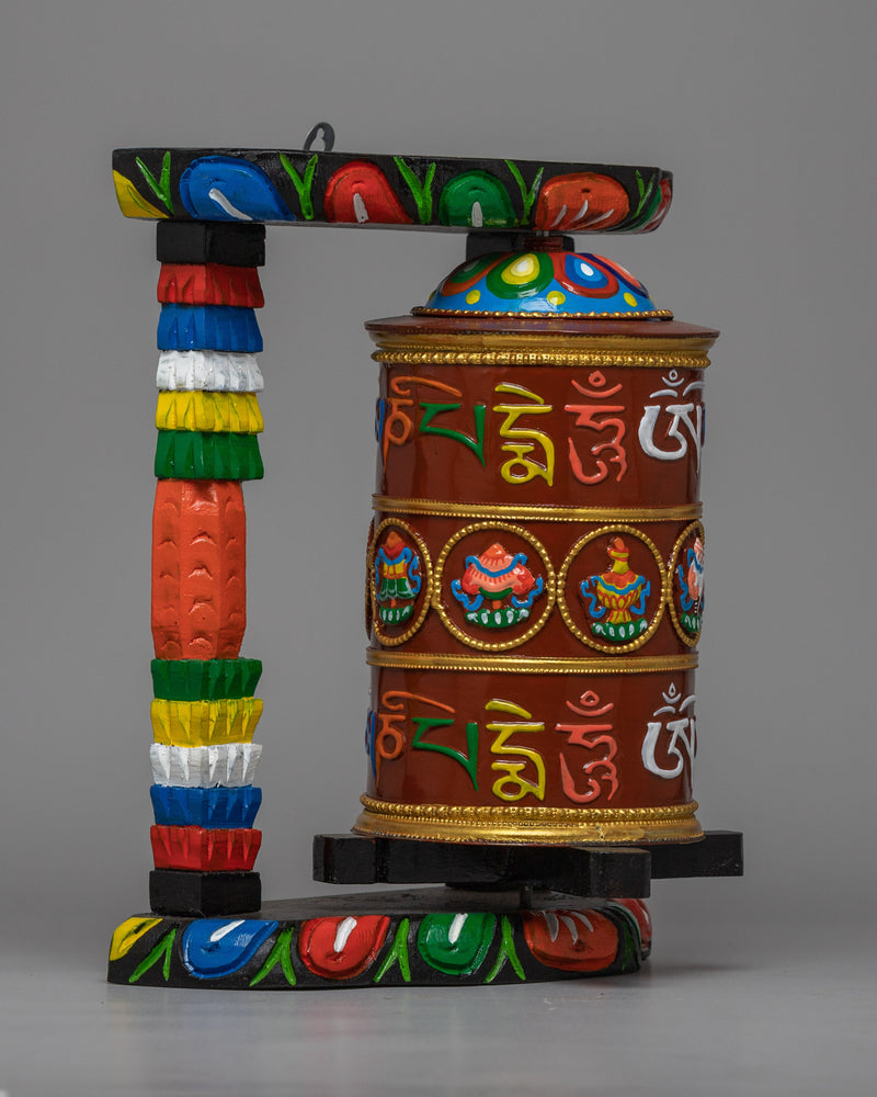 Evamratna's Mantra Prayer Wheel | Buddhist Ritual Tool for Serenity and Mindfulness