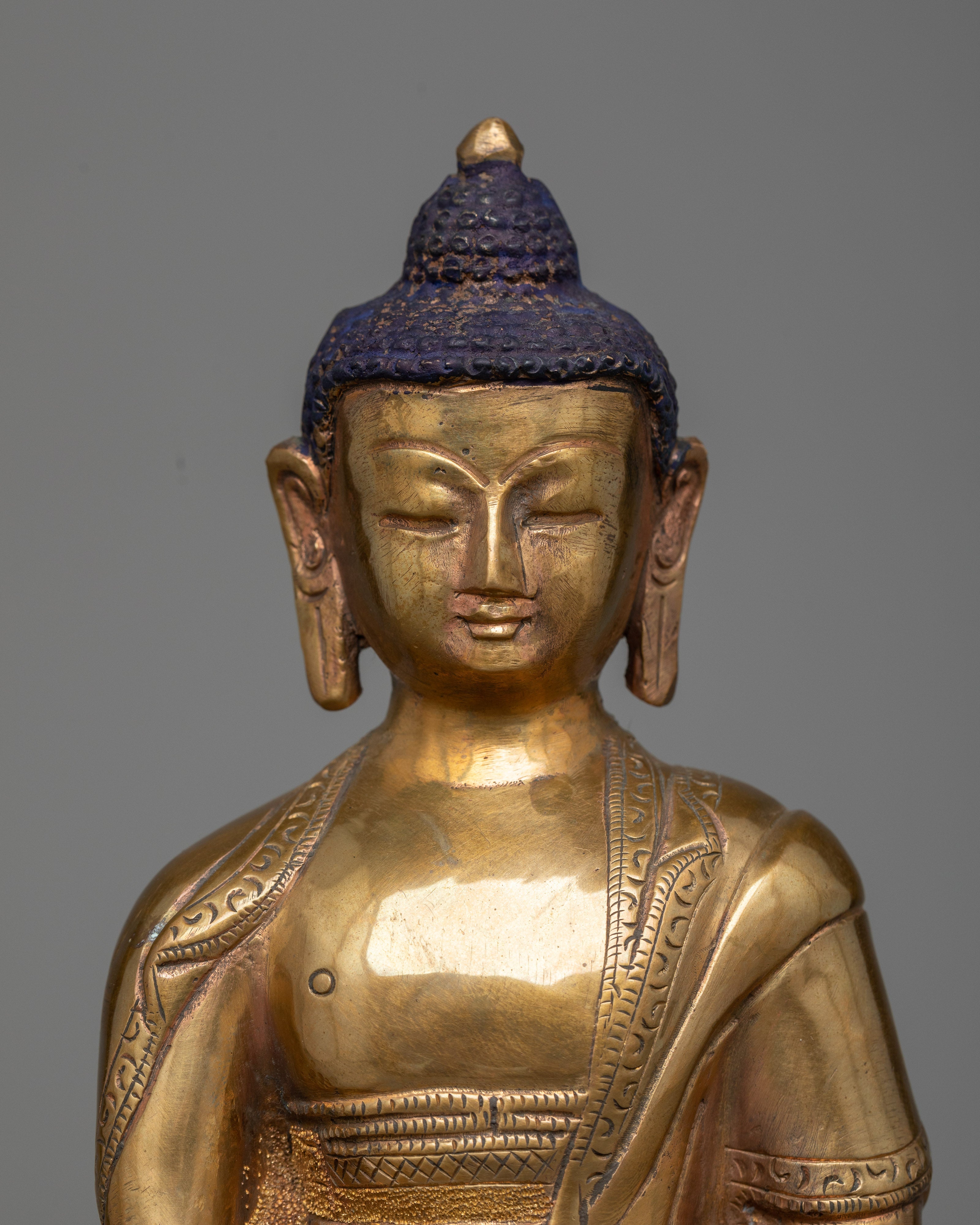 Buddha Shakyamuni Copper Statue | Symbolizing Universal Compassion and Wisdom