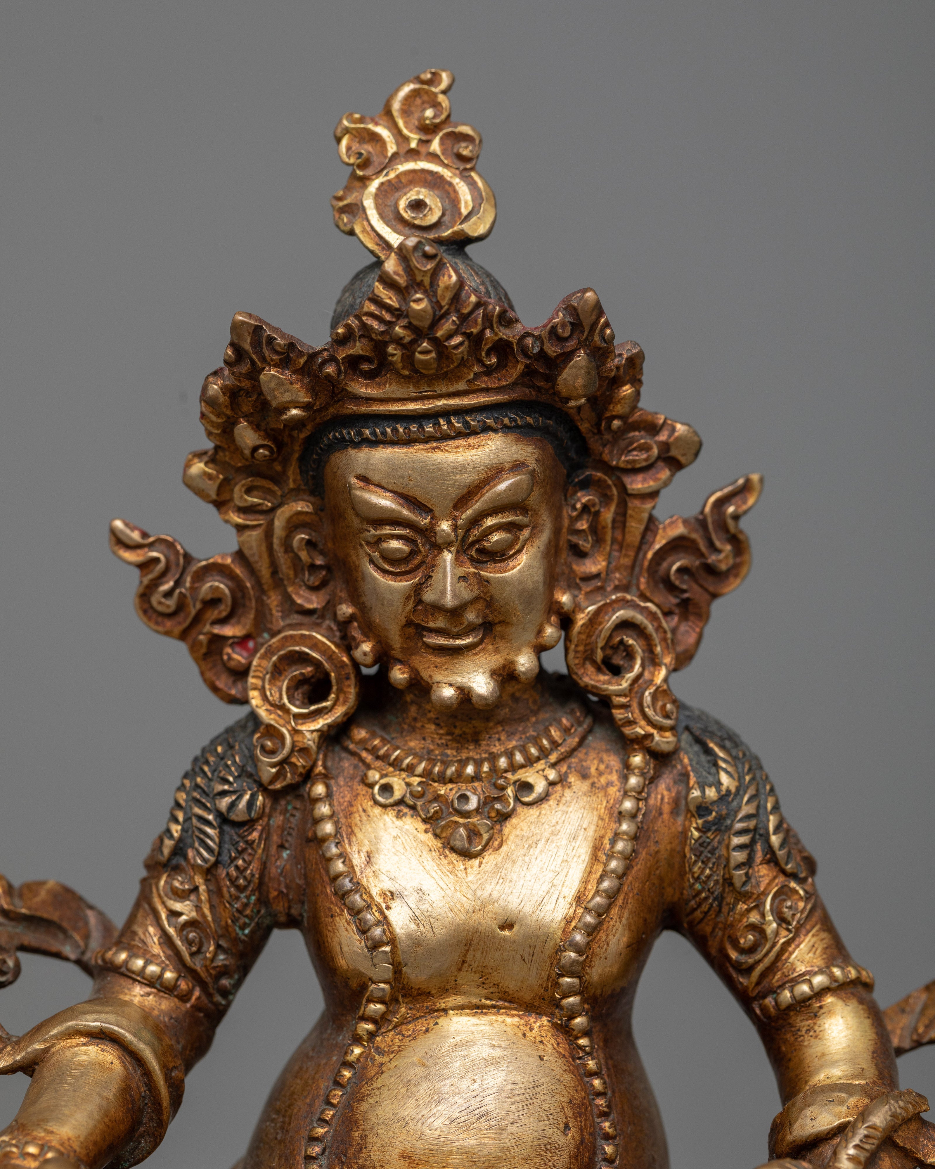 Dzambhala Wealth Buddha Statue | Traditional Nepalese Art