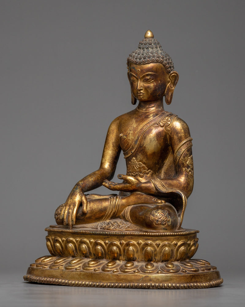 Gold Shakyamuni Buddha Statue | Serene Addition to Your Collection