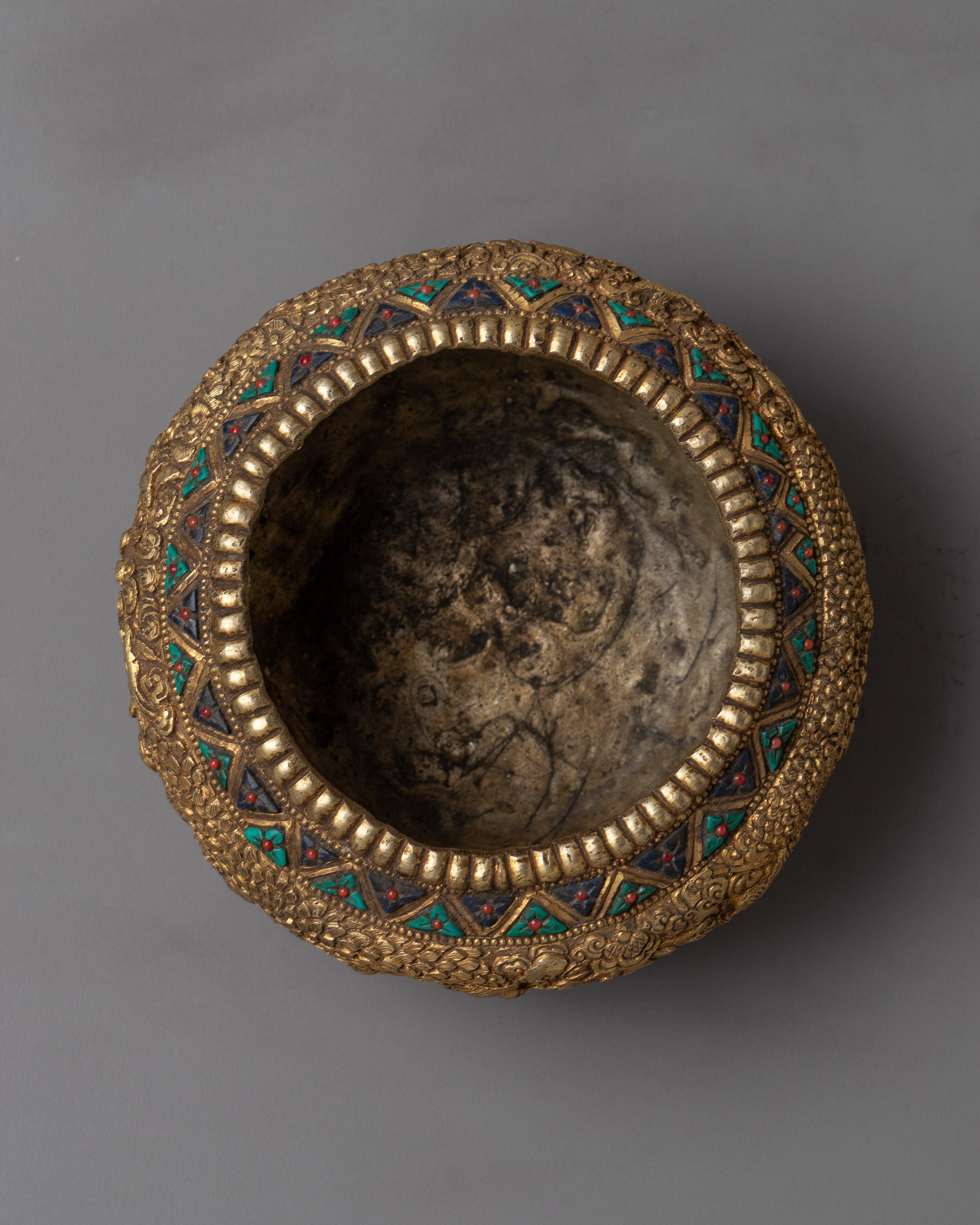 Traditional Copper Dhupur Pot | Spiritual Rice Offering Pot