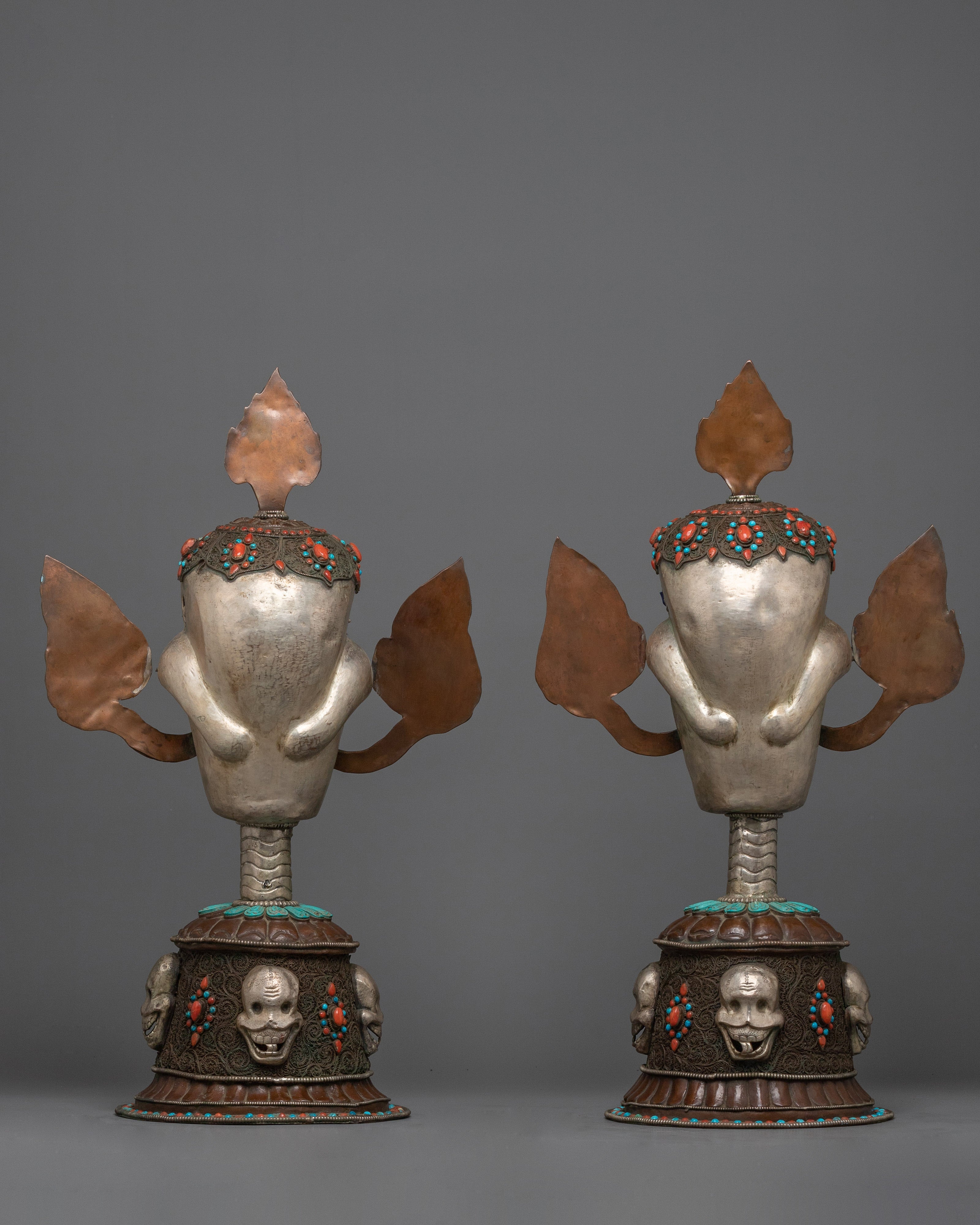Citipati Skull Altar Set | Handmade Buddhist Altar Art