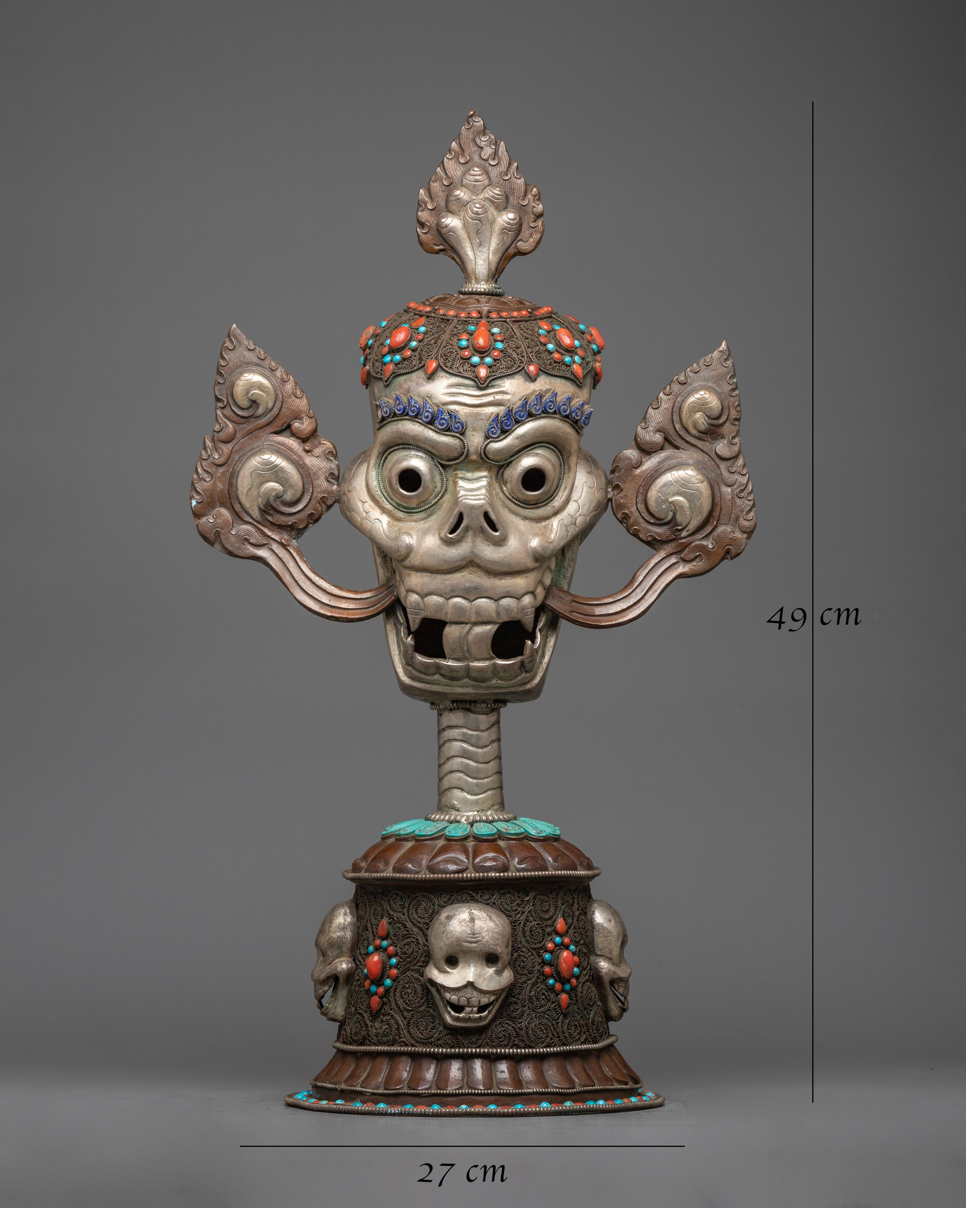 Citipati Skull Altar Set | Handmade Buddhist Altar Art