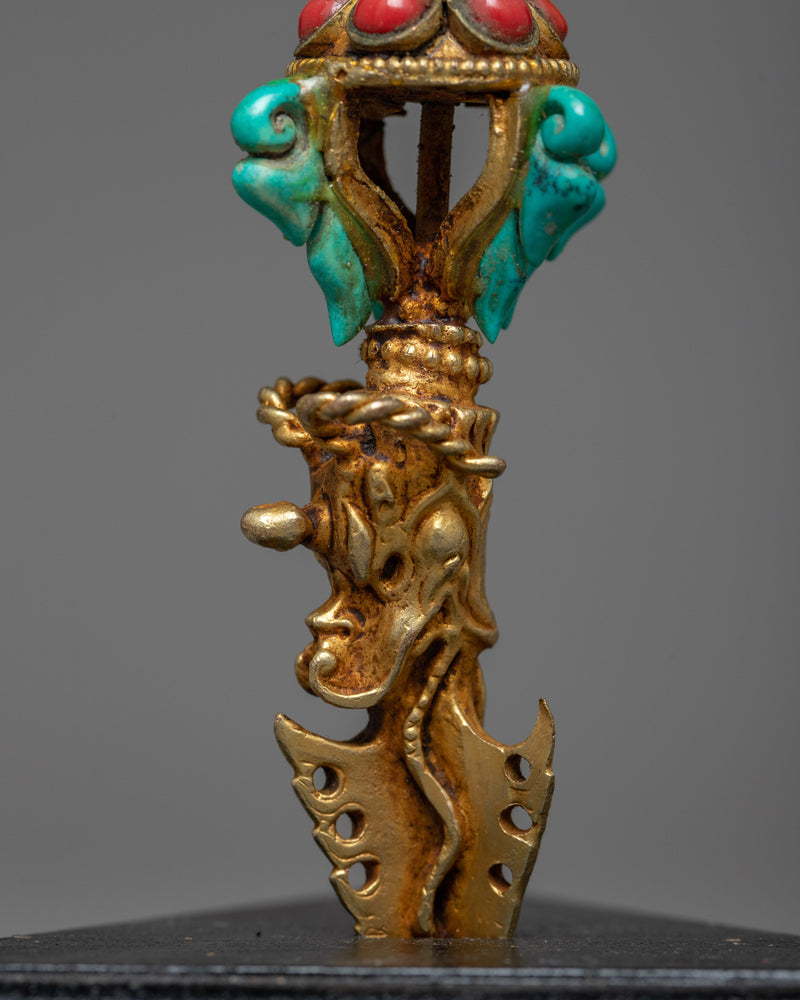 Wooden Stand Phurba | Handmade Dagger for Spiritual Practices