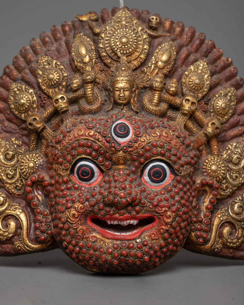 Bhairava Mask Wall Hanging | Handcrafted Hindu and Buddhist Protector
