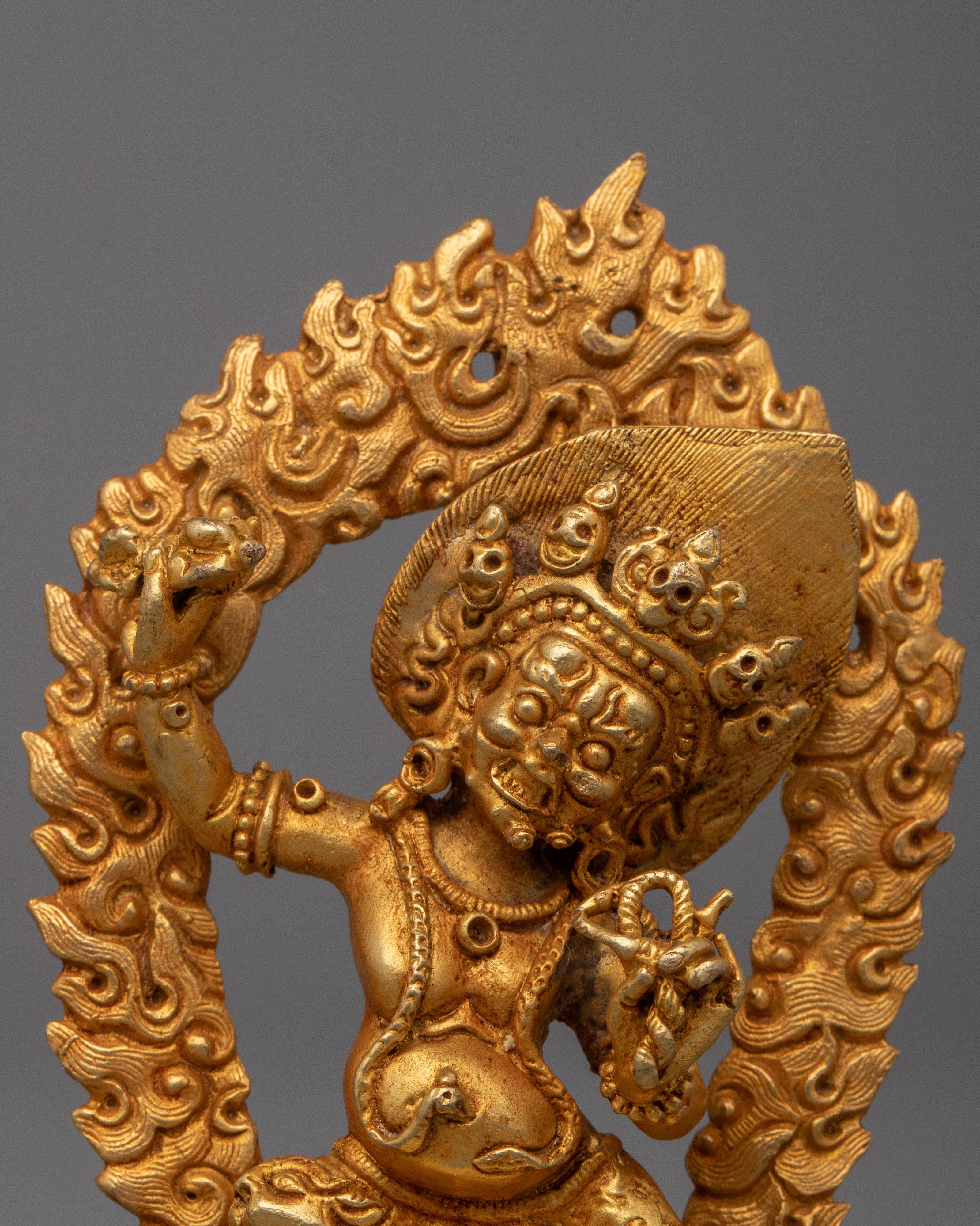 Sacred Vajrapani Figurine in Copper | Machine Made for Divine Protection