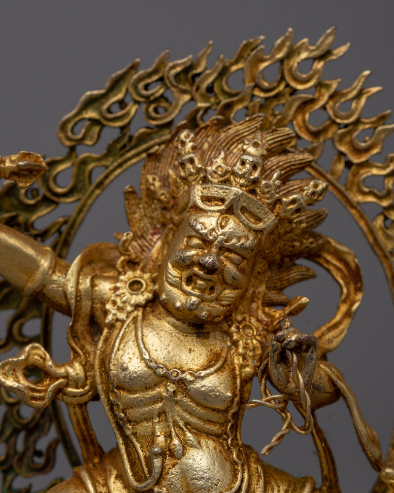 Machine Made Wrathfull Vajrapani Statue |  Fierce Guardian for Meditation and Altar