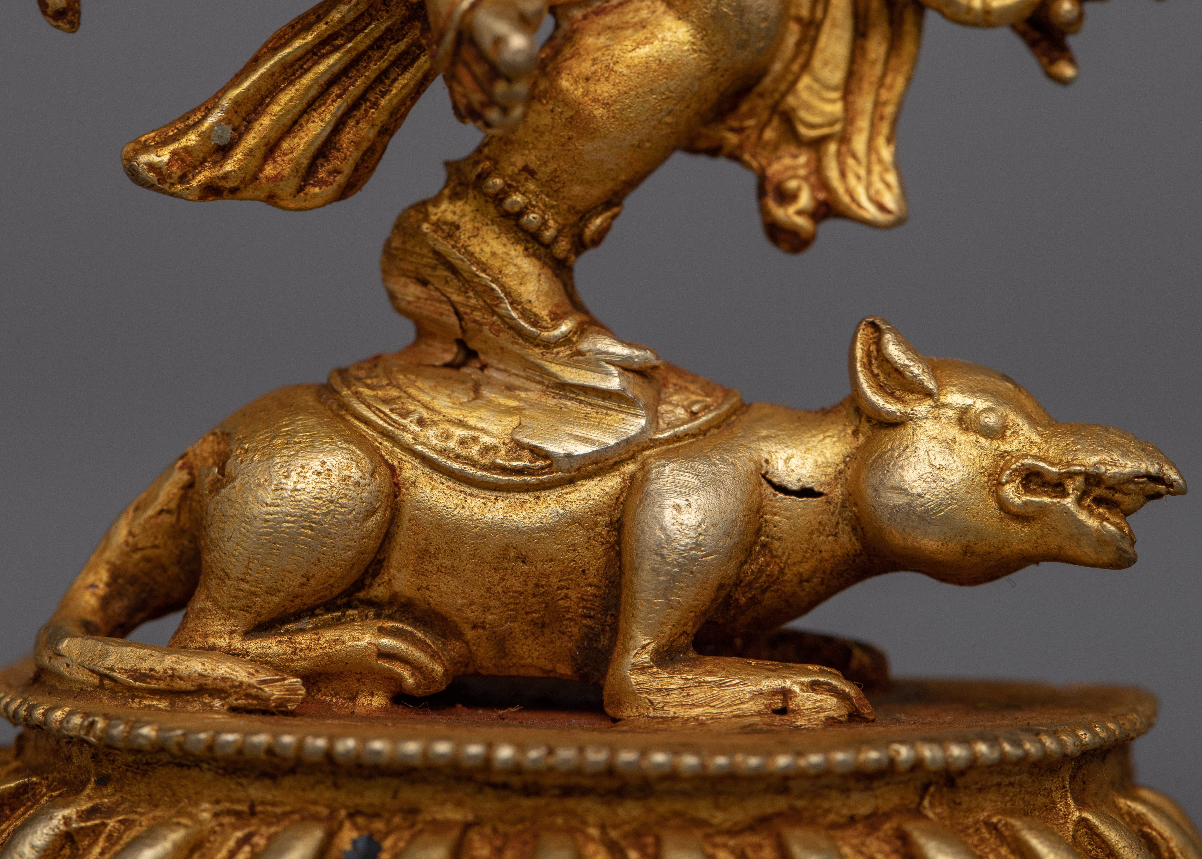 Dancing Ganesh Statue | 24K Gold Gilded Statue from Nepal