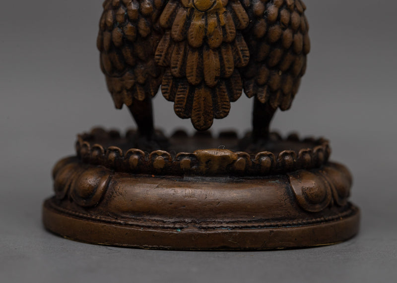 Oxidized Copper Garuda Statue | Deity of Strength and Vigilance