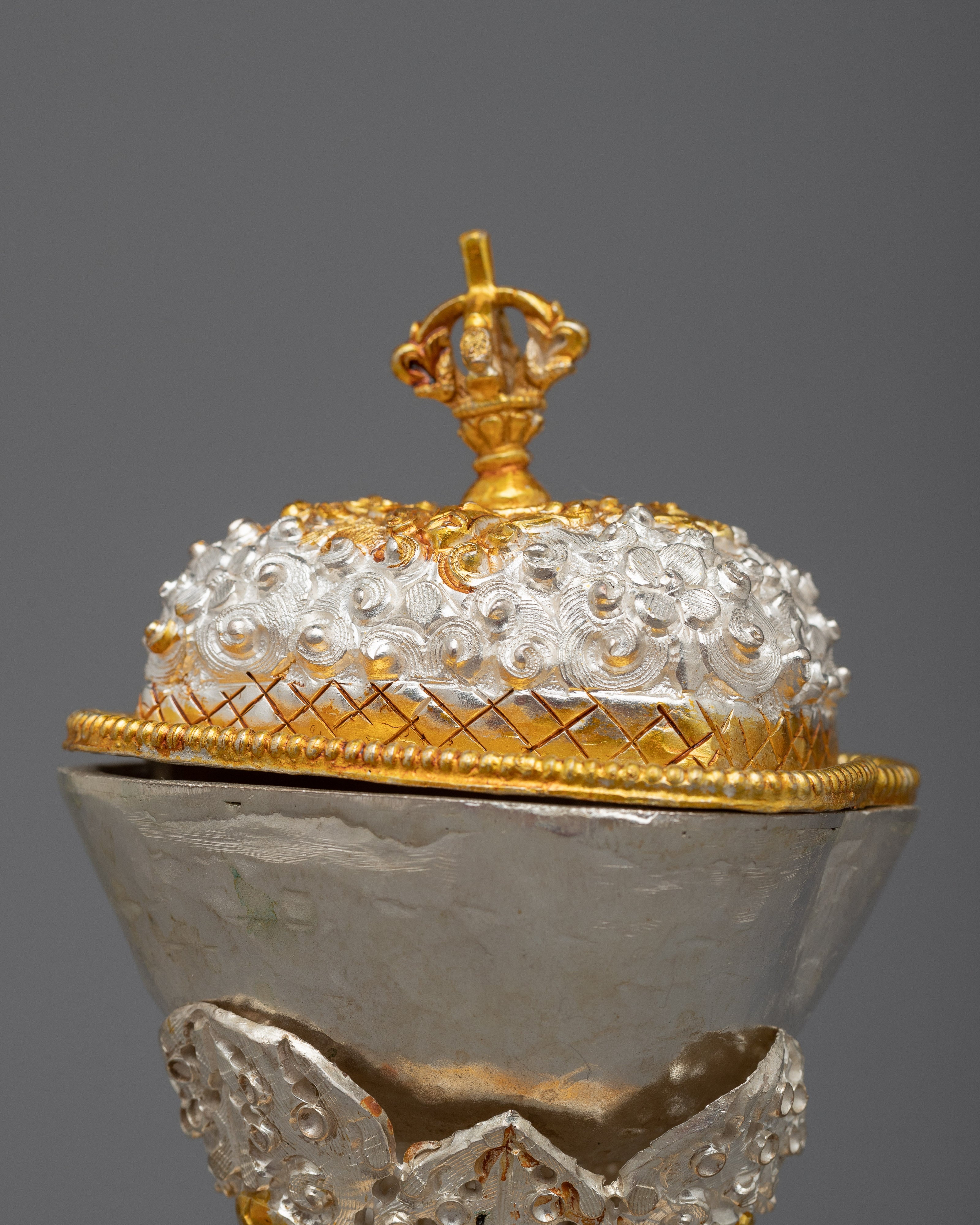 Copper Kapala Skull Cup Set | Essential Vessels for Tibetan Buddhist Altars