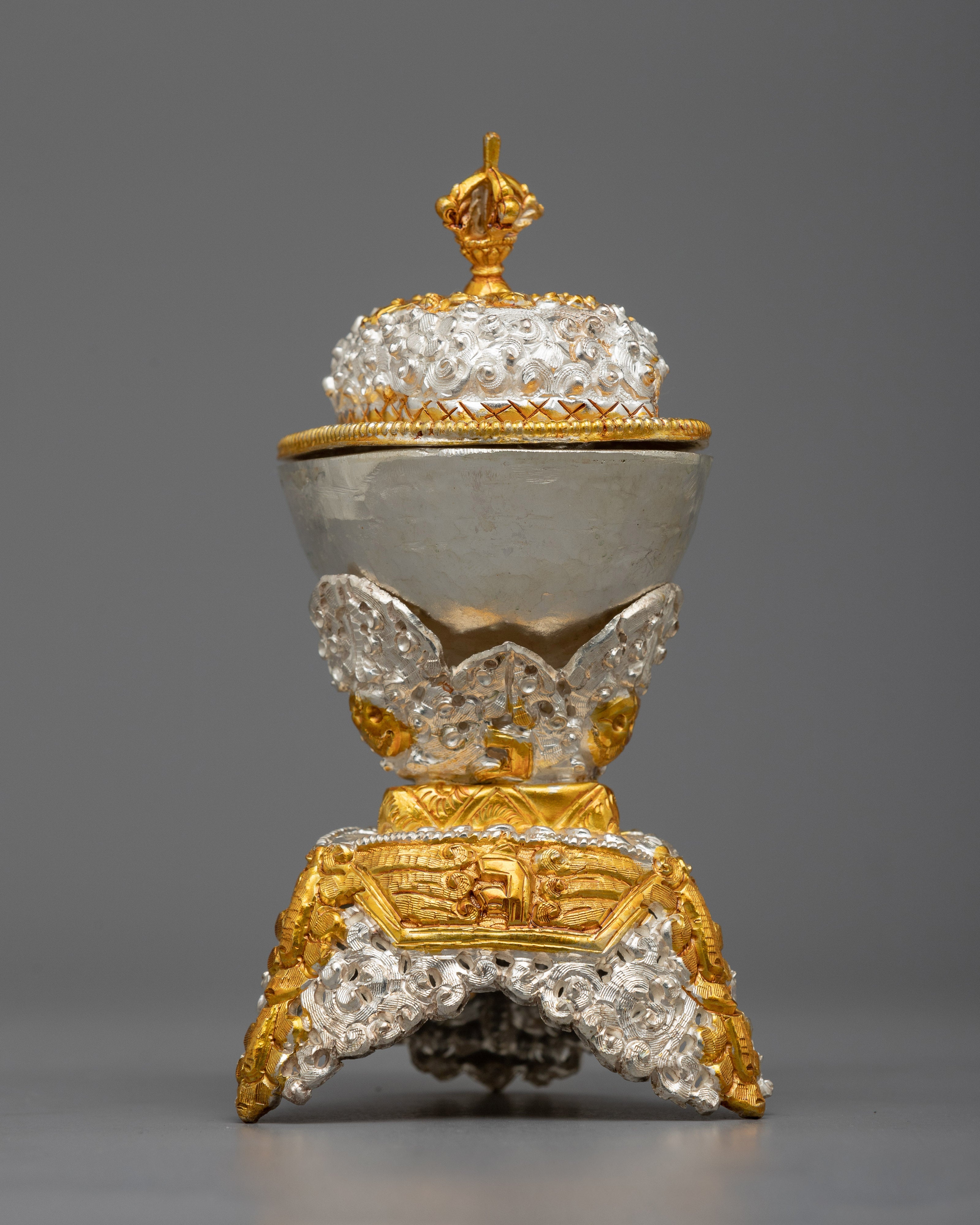 Copper Kapala Skull Cup Set | Essential Vessels for Tibetan Buddhist Altars