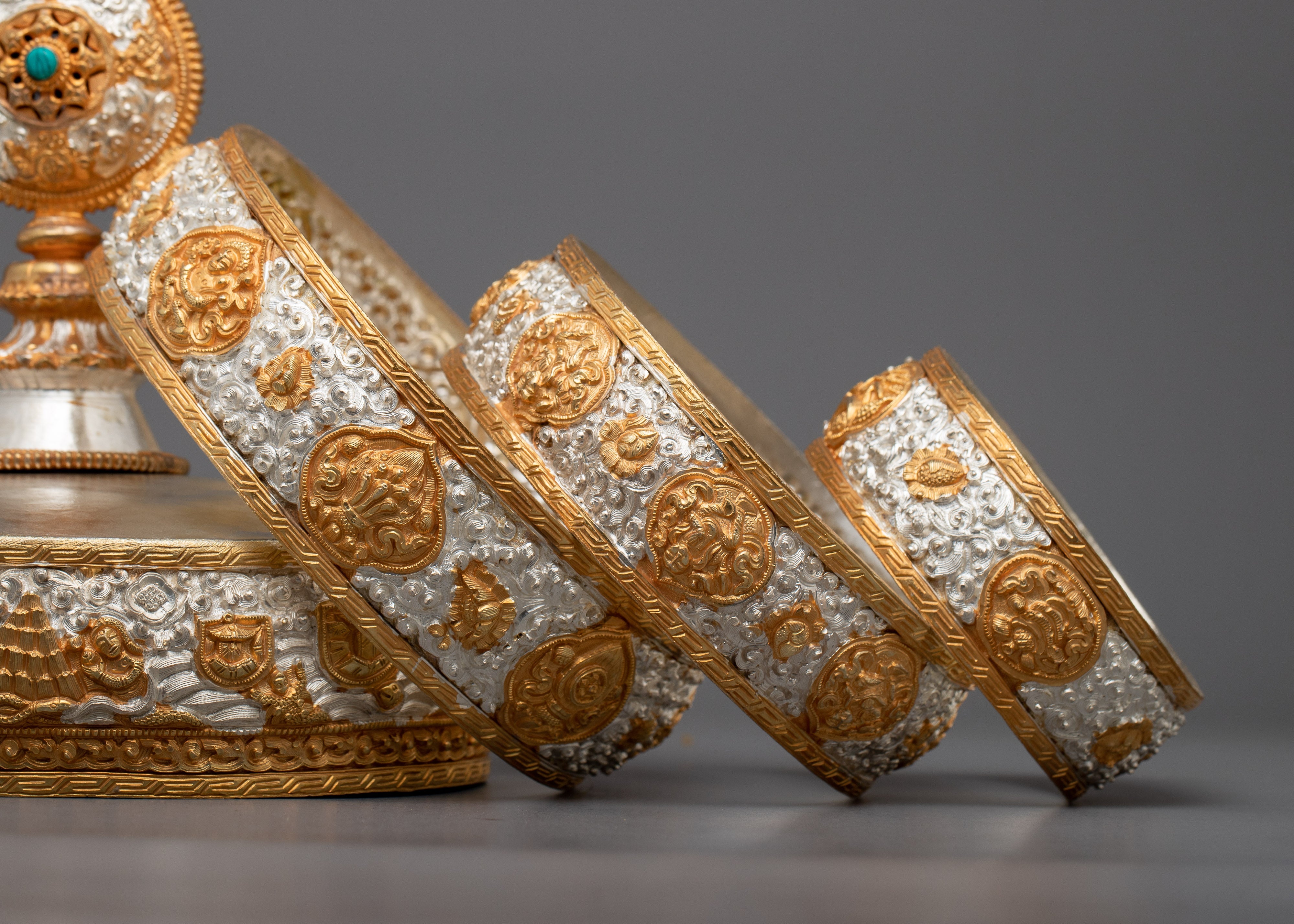 Mandala Rice Offering Set | Tibetan Buddhist Altar for Rituals