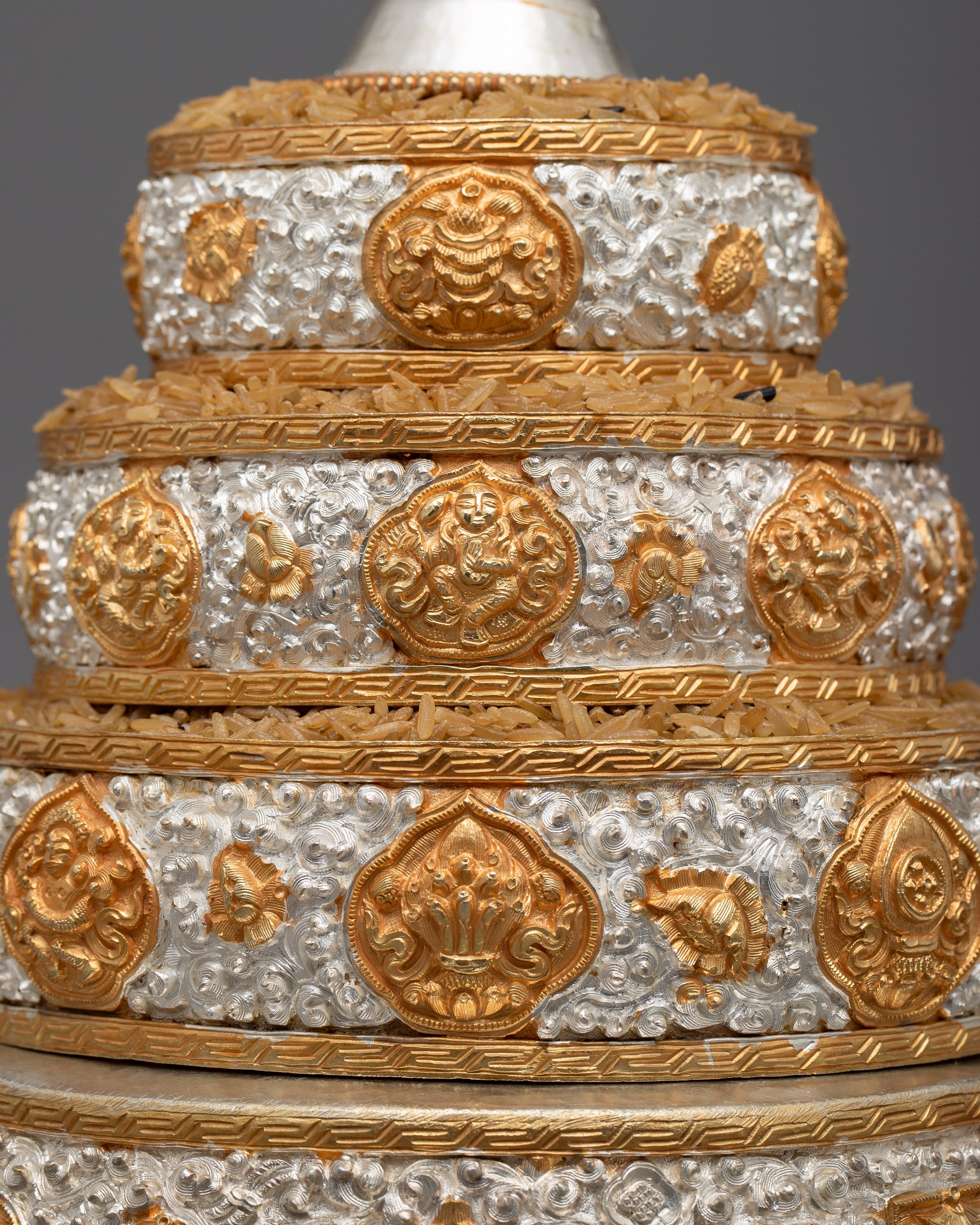 Mandala Rice Offering Set | Tibetan Buddhist Altar for Rituals