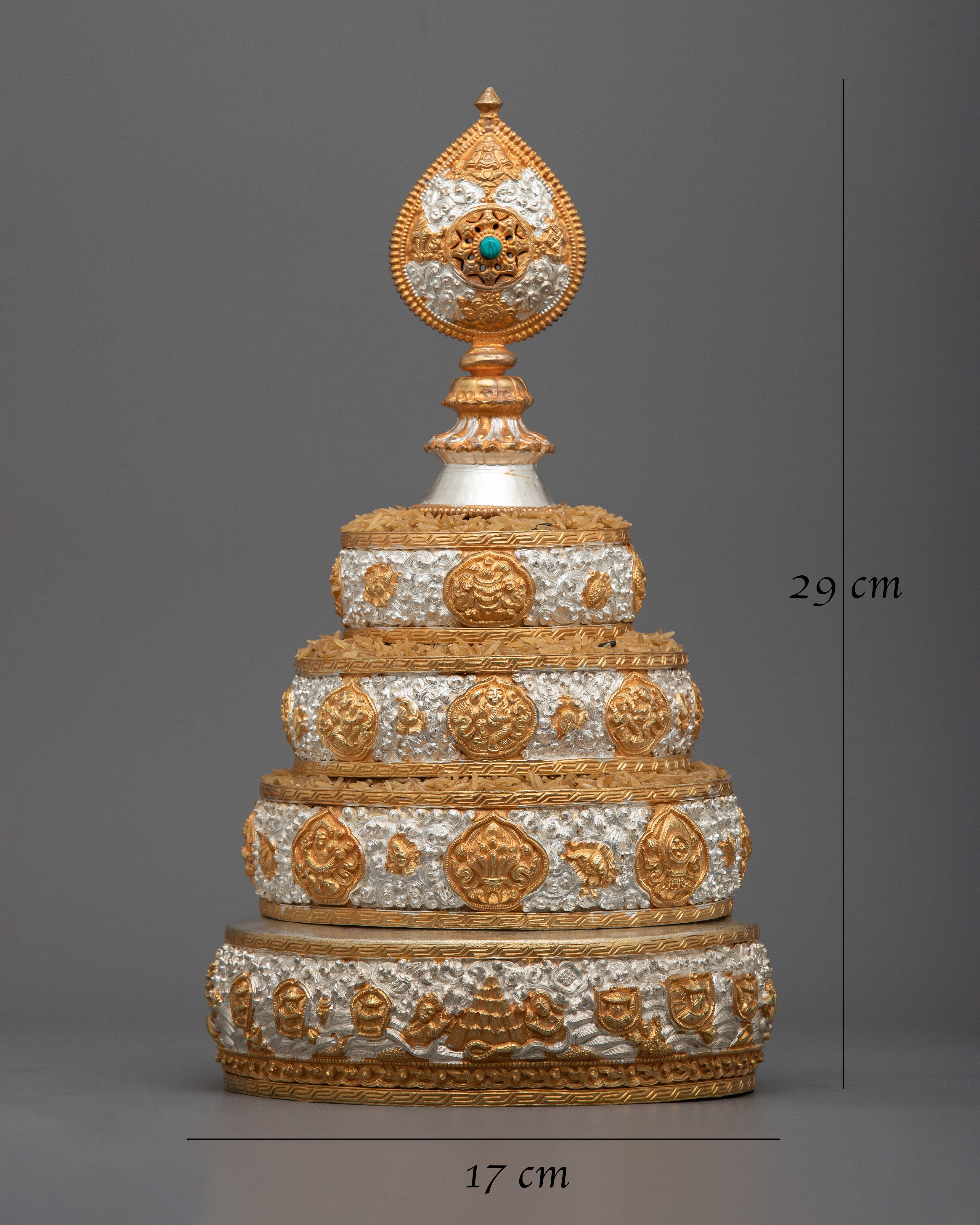 Mandala Rice Offering Set | Tibetan Buddhist Altar for Rituals