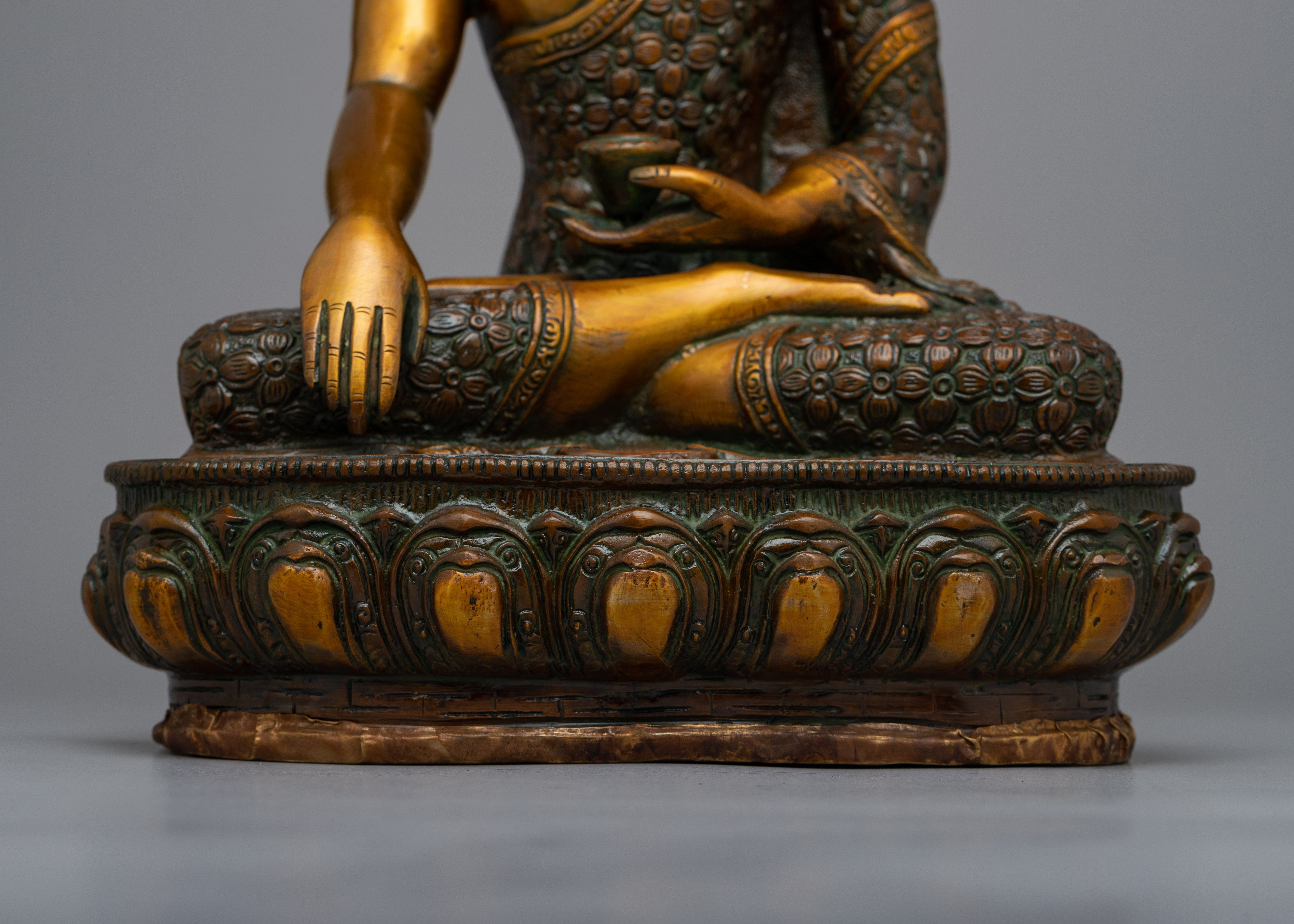 Shakyamuni Buddha Brass Statue | Peaceful Meditation Decor