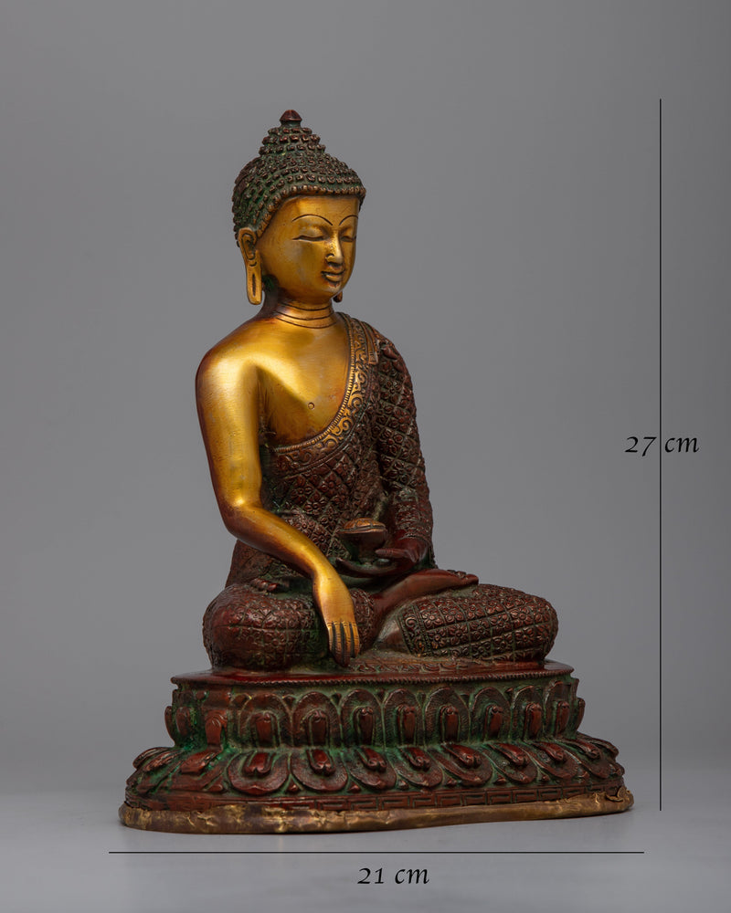 Handcrafted Shakyamuni Buddha Statue | Serene Decor for Spiritual Spaces