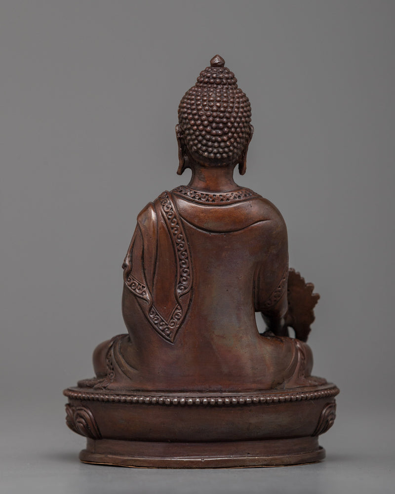 Machine Made Copper Medicine Buddha Statue | Serving as a Beacon of Light and Hope