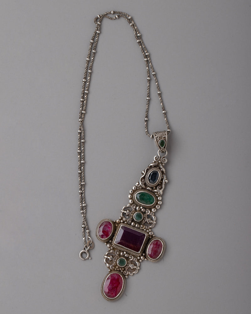 Semi-precious Stone Locket | Handcrafted Pendant Jewelry