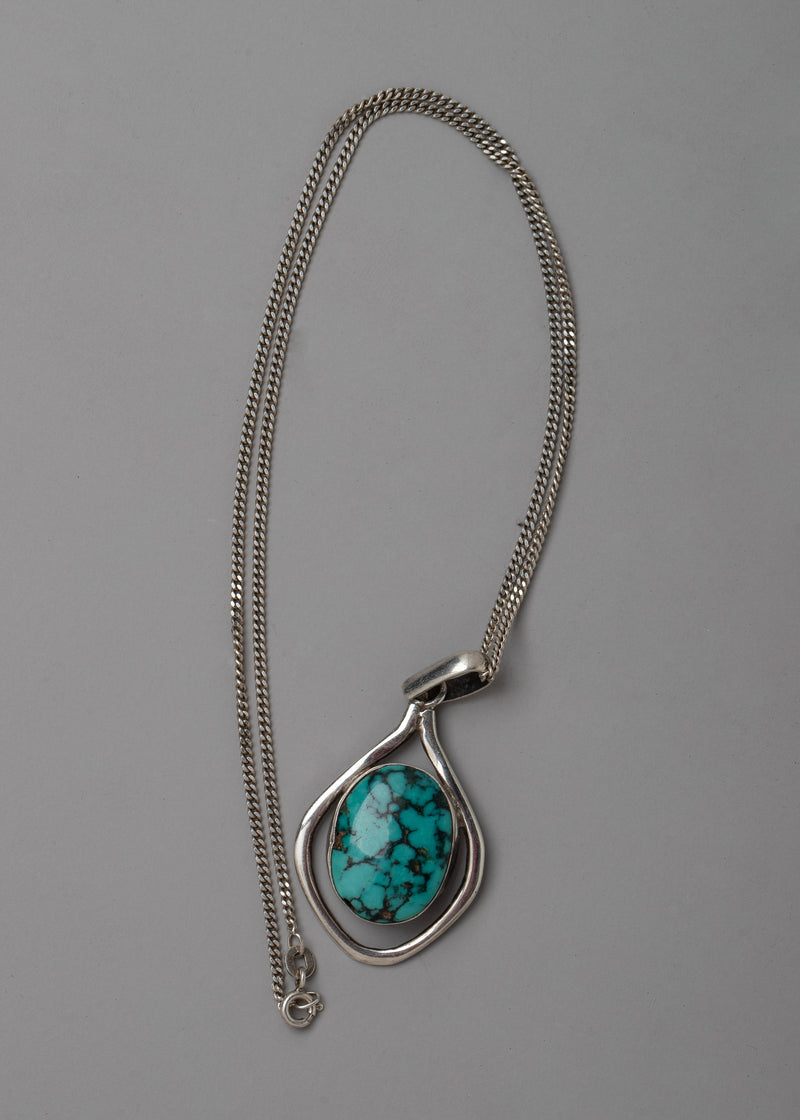 Silver Turquoise Locket | Perfect Gift for Her with Vibrant Blue Hue
