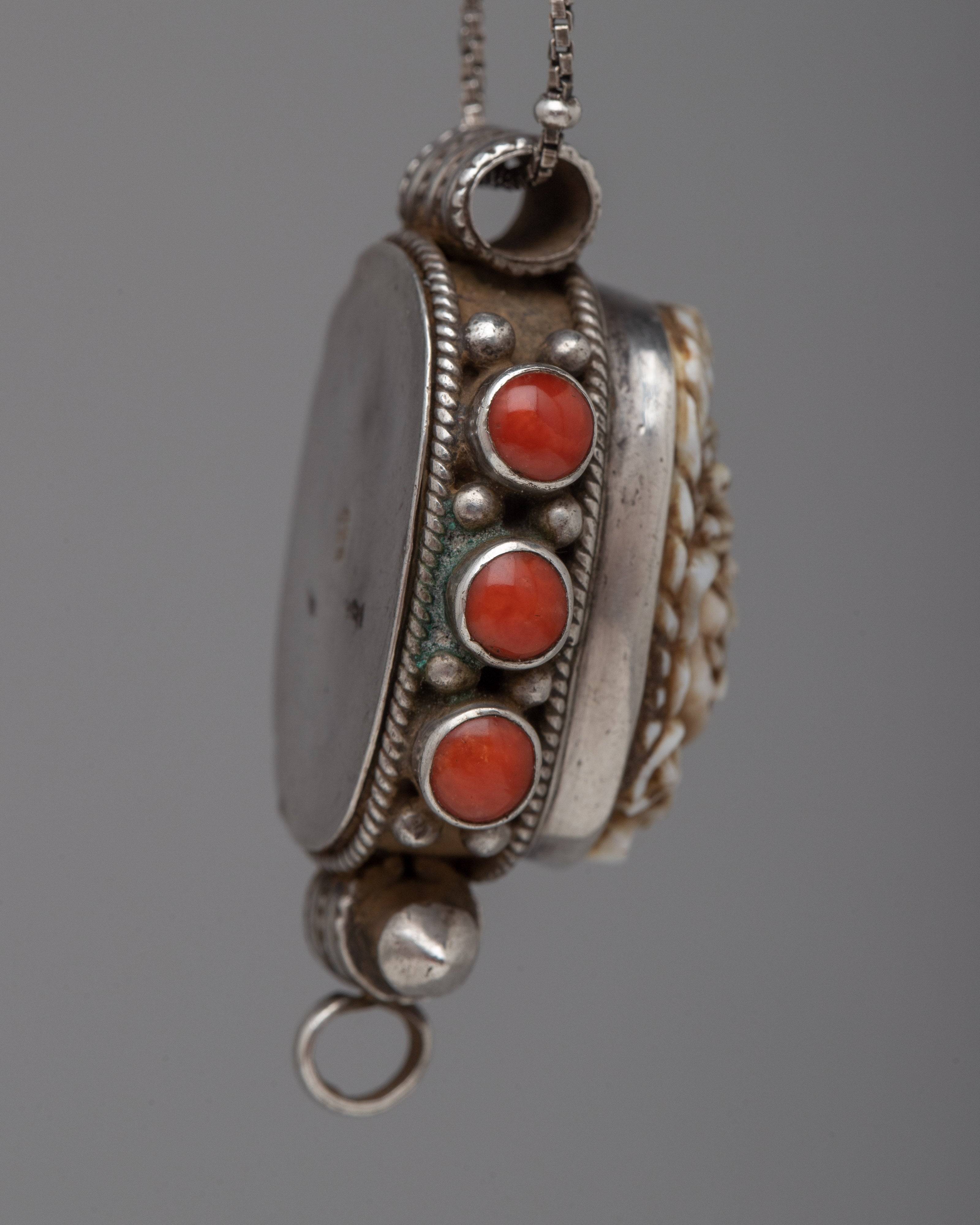 Wrathful Deity Face Silver Locket | Powerful Tibetan Protector Amulet