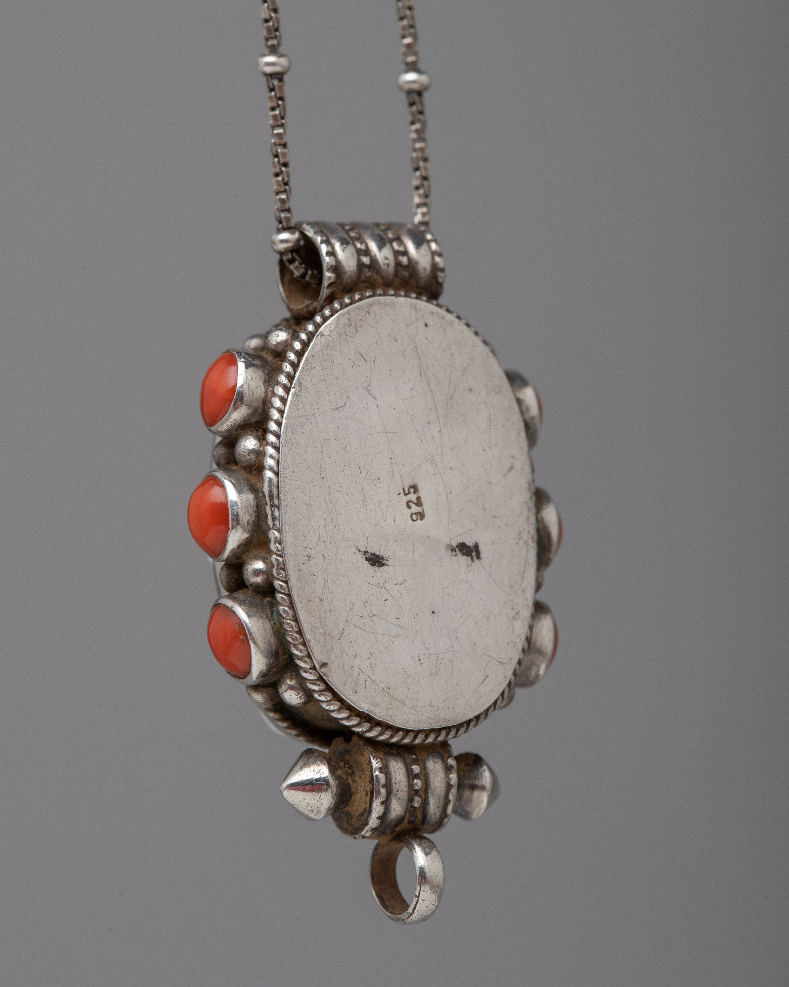 Wrathful Deity Face Silver Locket | Powerful Tibetan Protector Amulet