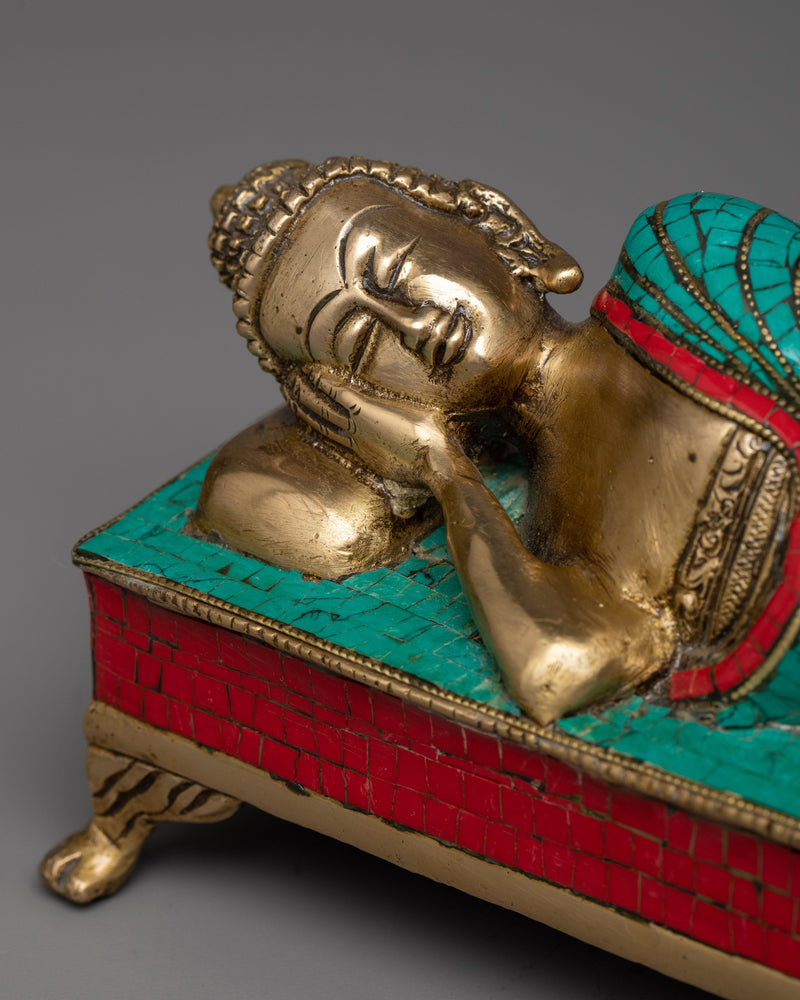 Brass Sleeping Buddha Statue | Transform Your Space into a Haven of Peace