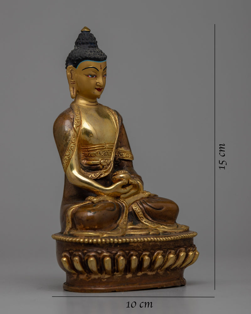 Handcrafted Copper Amitabha Buddha Statue | Sacred Buddhist Figure