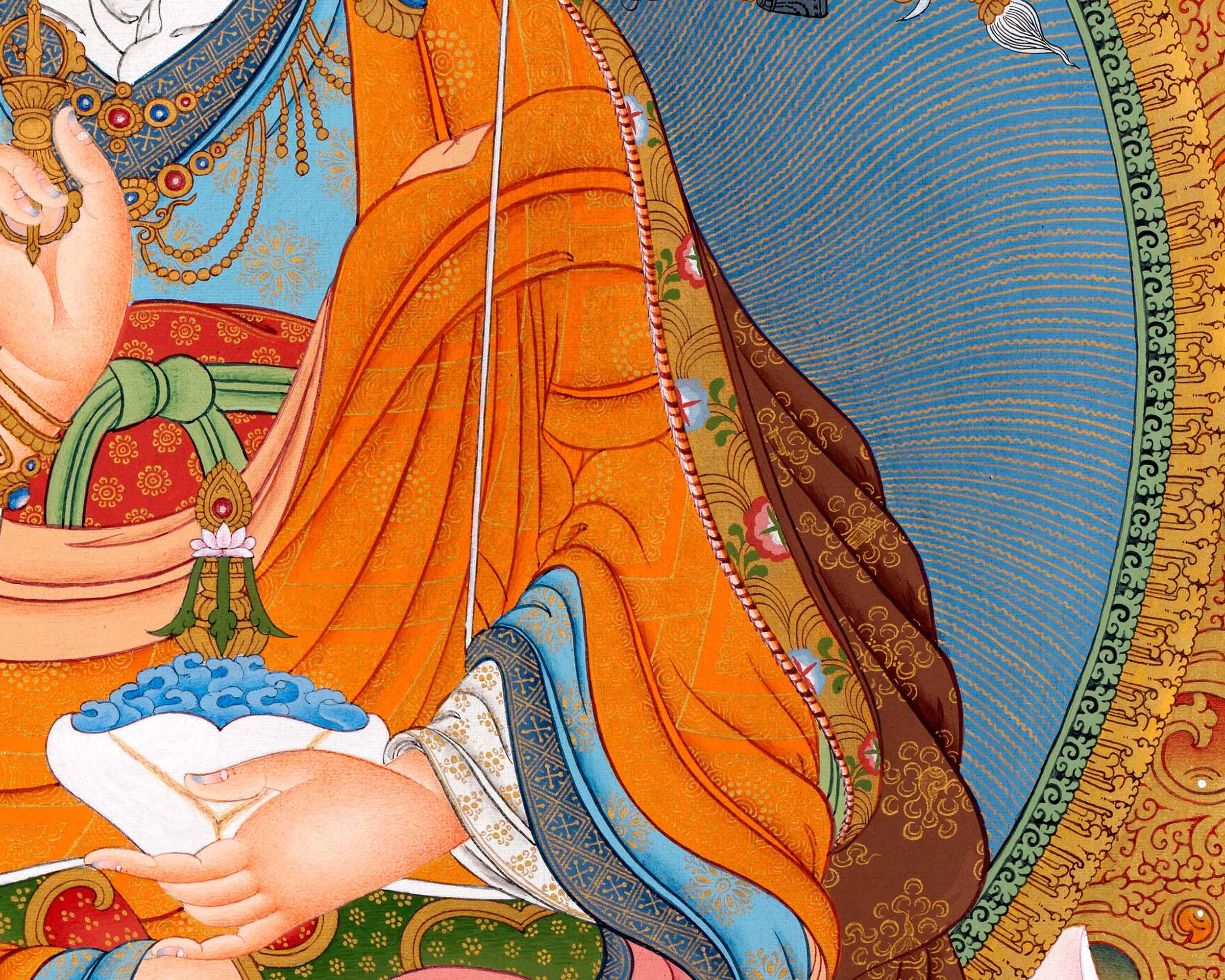 Guru Rinpoche Print Thangka | Tibetan Canvas Print