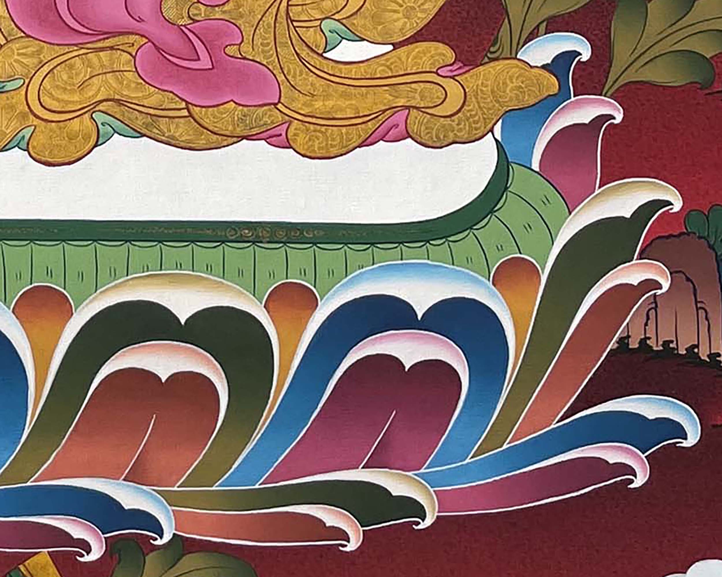 Guru Rinpoche Thangka | Religious Buddhist Art | Wall Decors