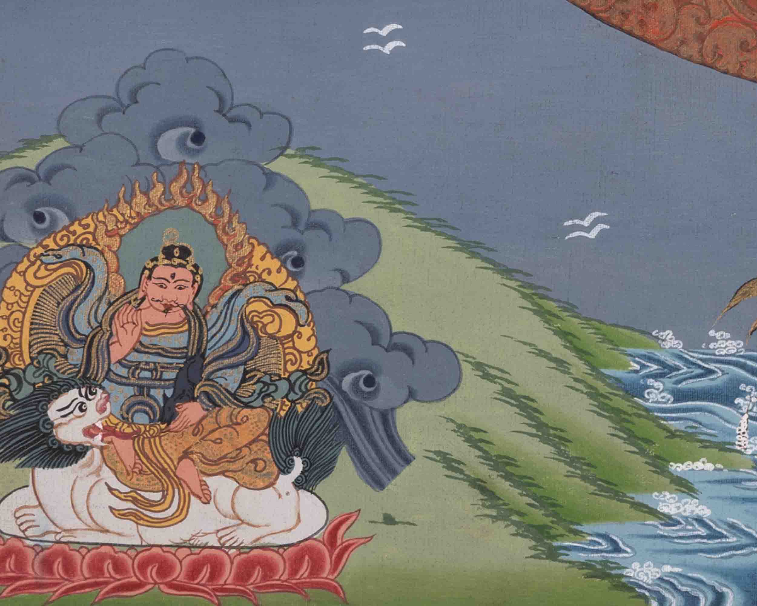 Kalachakra Mandala Thangka | Religious Buddhist Paint | Wall Decors