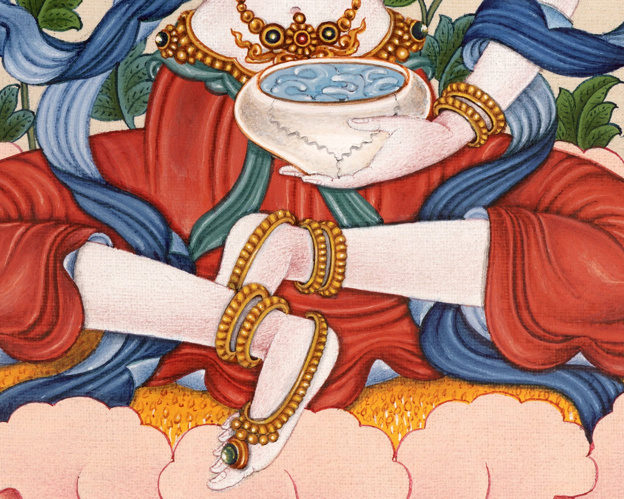Yeshe Tsogyal Thangka, Padmasambhava Consort, Tibetan Dakini Painting