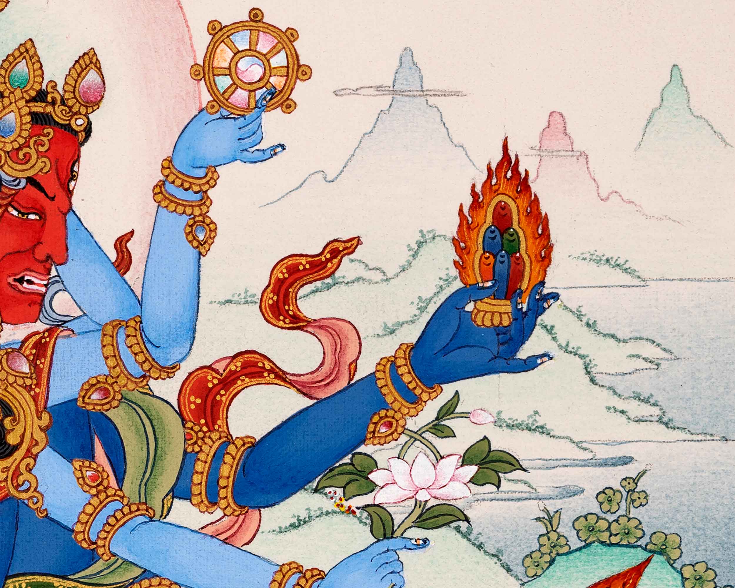 Guhyasamaja Thangka, Mother Tantra Art | Enlightenment Thangka