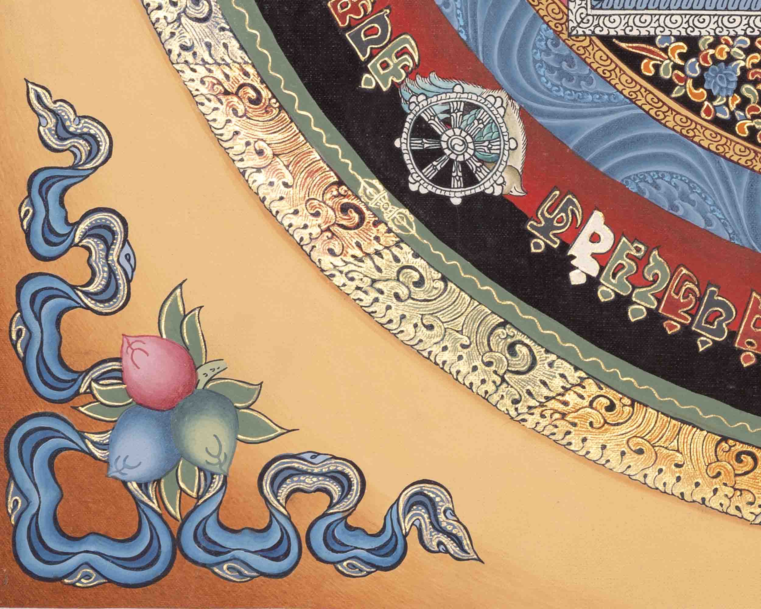 Buddhist Kalachakra Mandala | Tibetan Traditional Thangka | Wall Decors