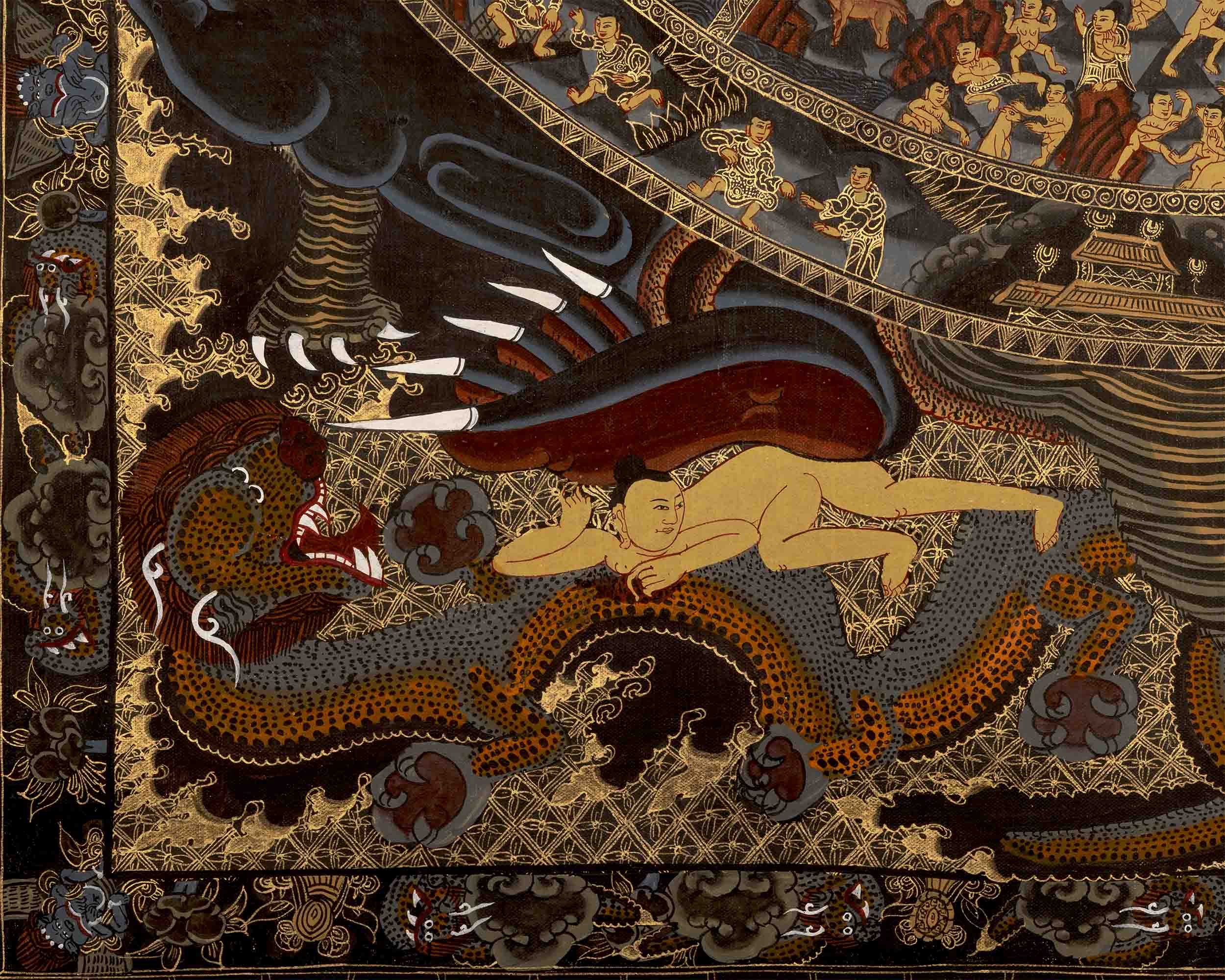 Hand-Painted Wheel Of Life Thangka | Bhavachakra Painting