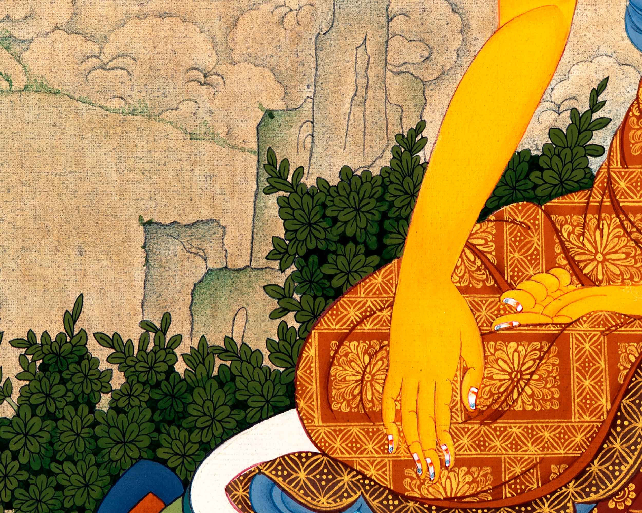 Shakyamuni Buddha Thangka | Traditional Karma Gadri Art