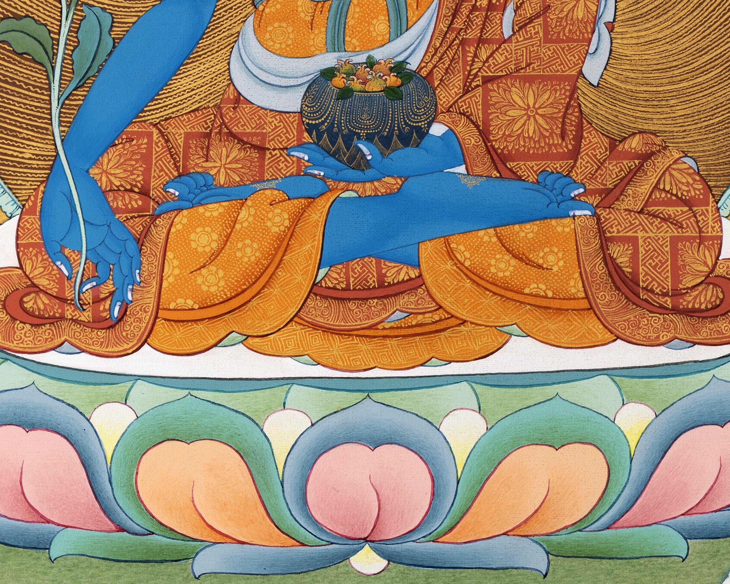 Medicine Buddha | Hand Painted Tibetan Thangka