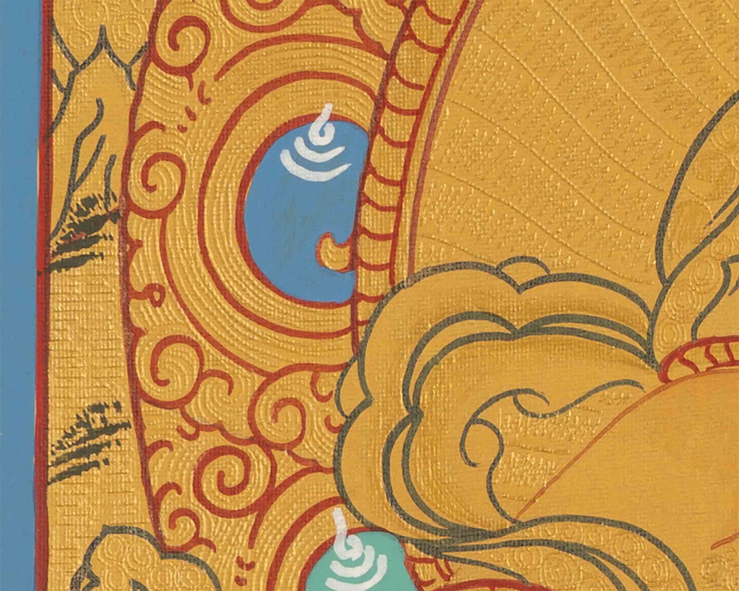Kubera Thangka Painting | Dzambhala | Wall Decoration Painting