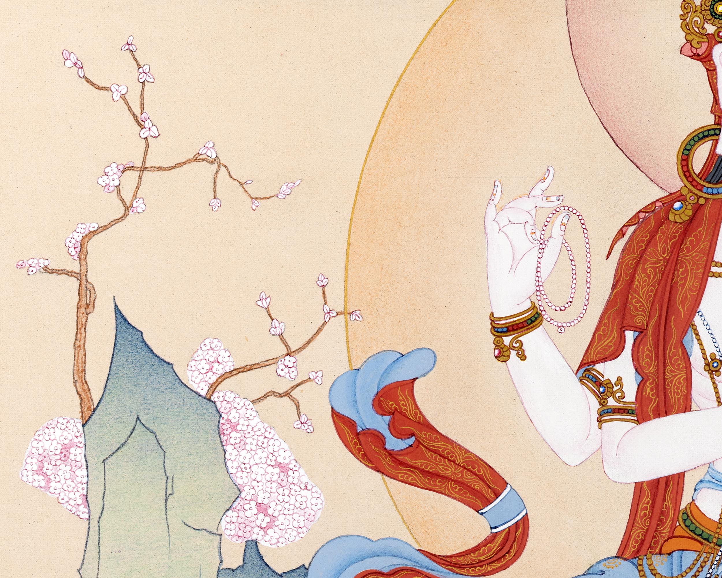 Four-Armed Chenrezig Thangka | Tibetan Bodhisattva Art