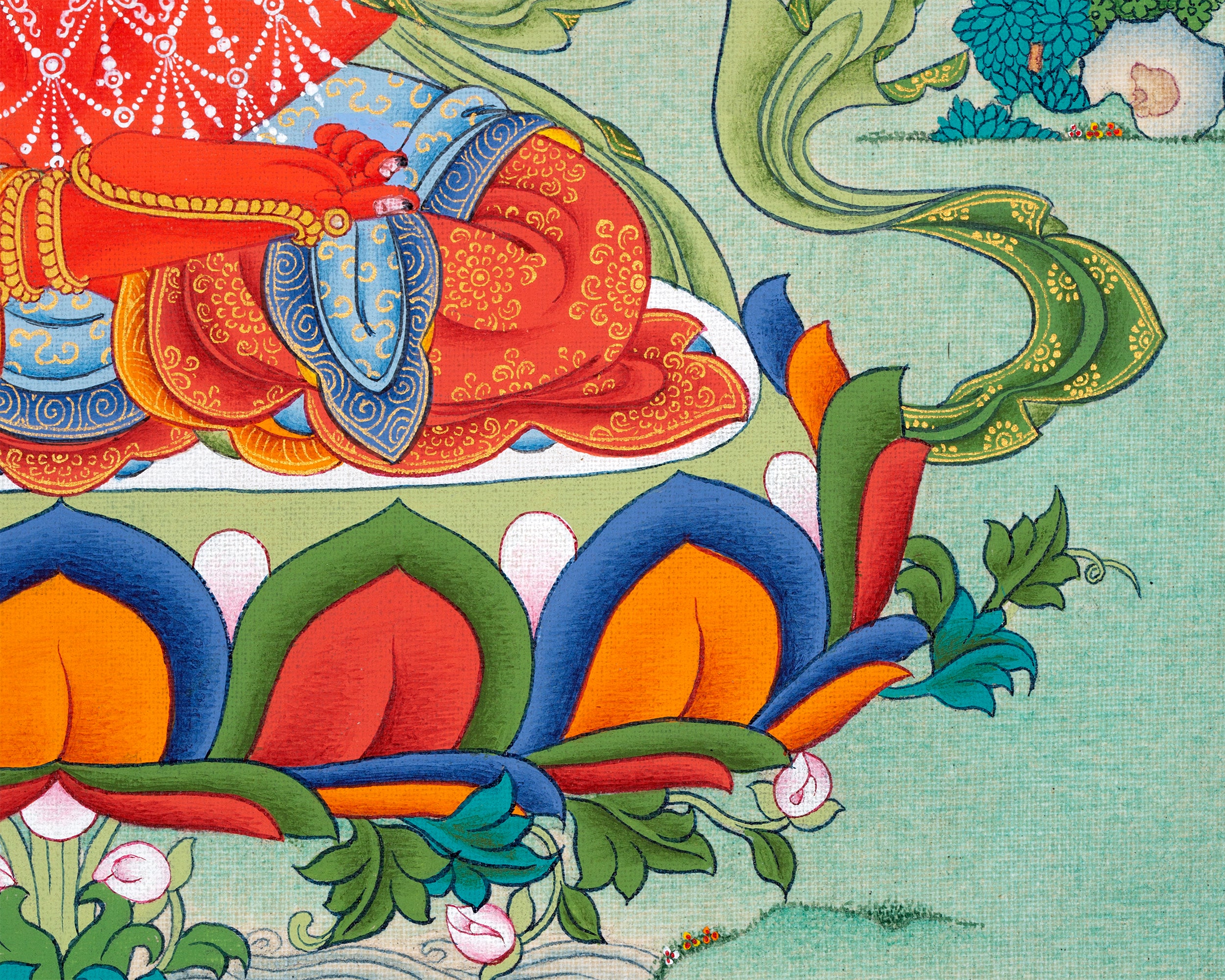 Red Chenrezig Thangka | Gyalwa Gyatso | Meditational Deity | Karma Kagyu Lineage