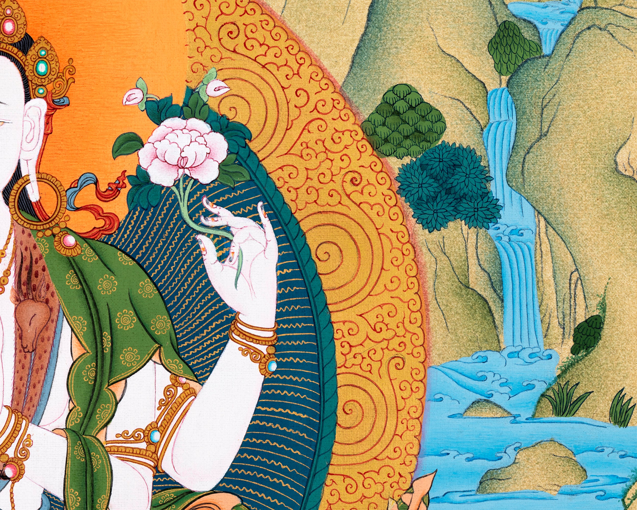 Avalokiteshvara Thangka | Tibetan Bodhisattva Art