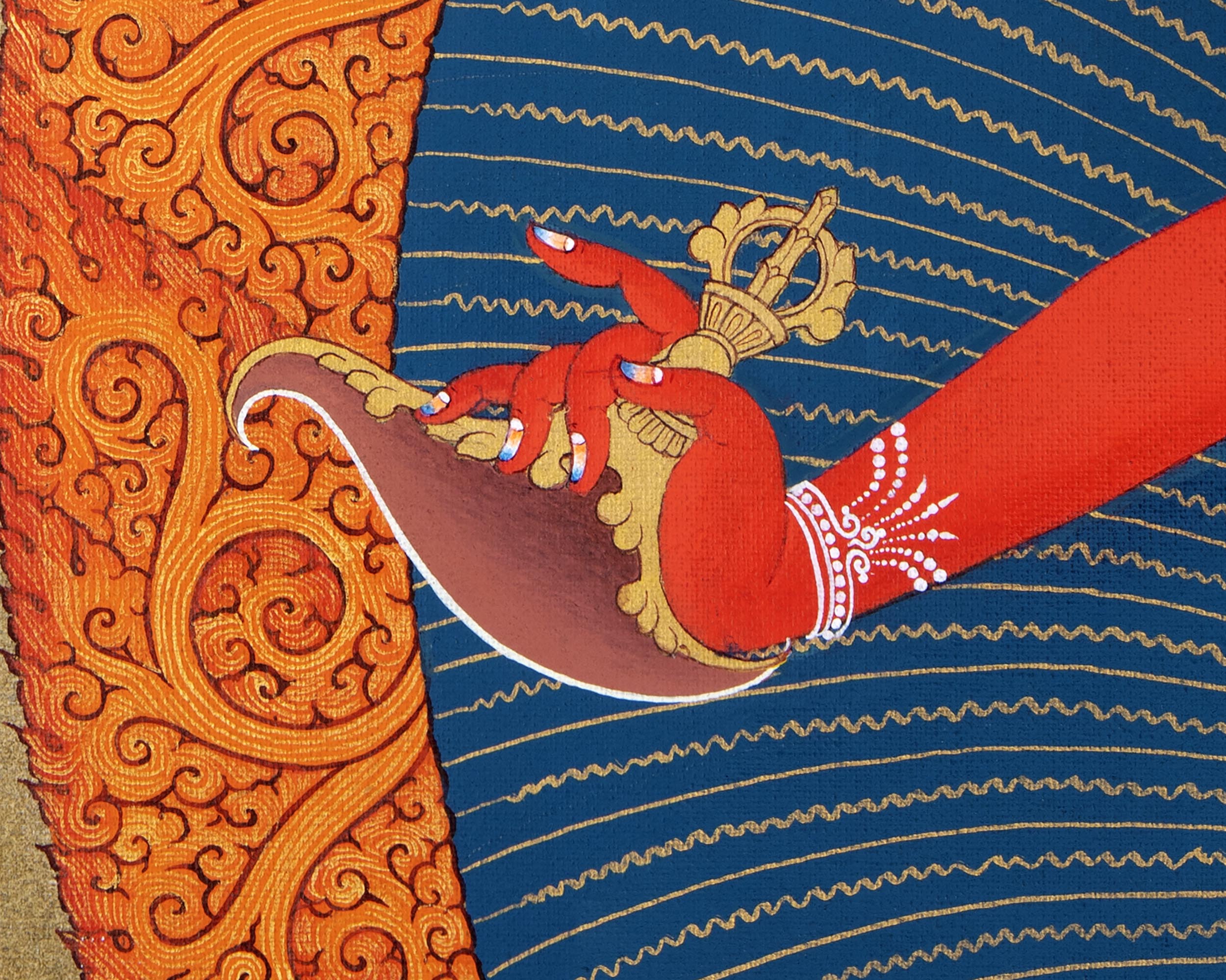 Red Vajrayogini Thangka | Wrathful Deity | Dakini Art Painting