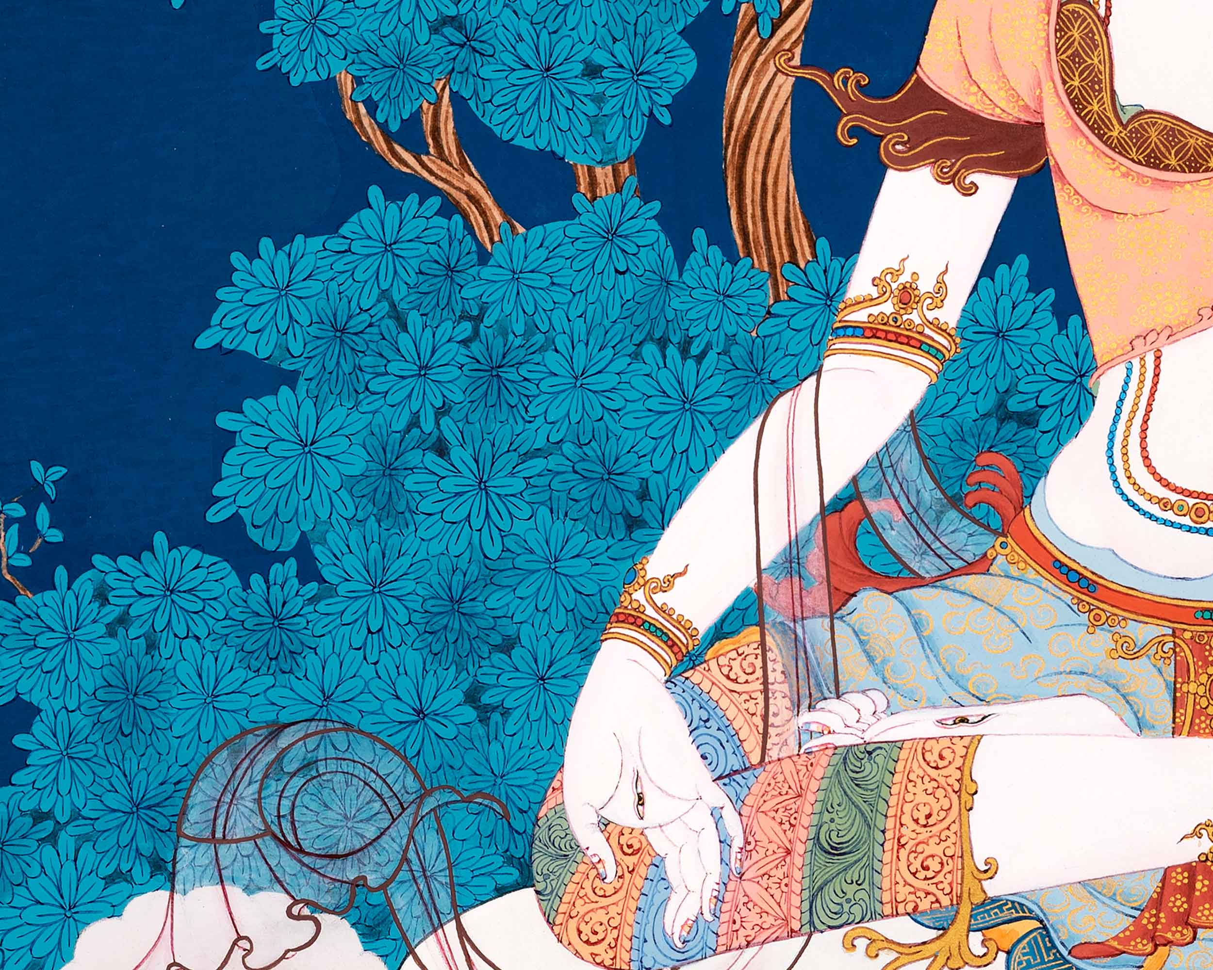 White Tara Art | Tibetan Hand Painted Buddhist Thangka
