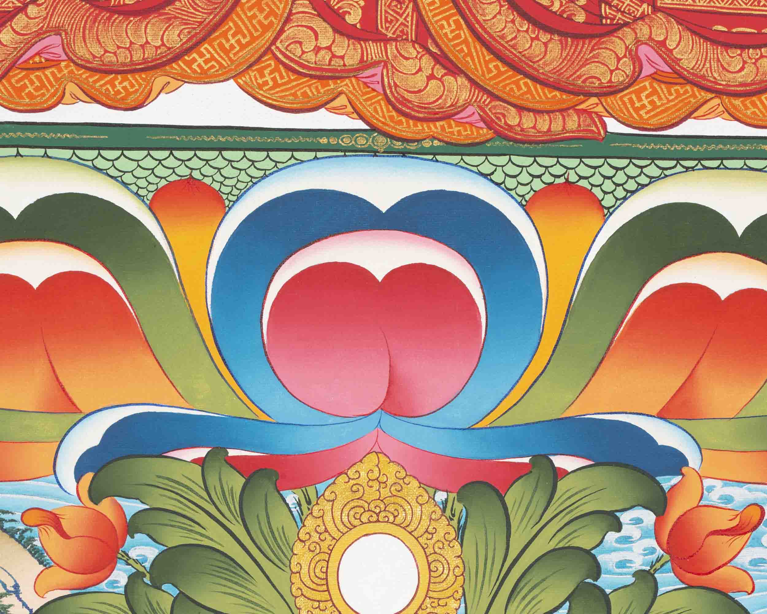 Shakyamuni Buddha Thangka | Religious Buddhist Paint | Wall Decors