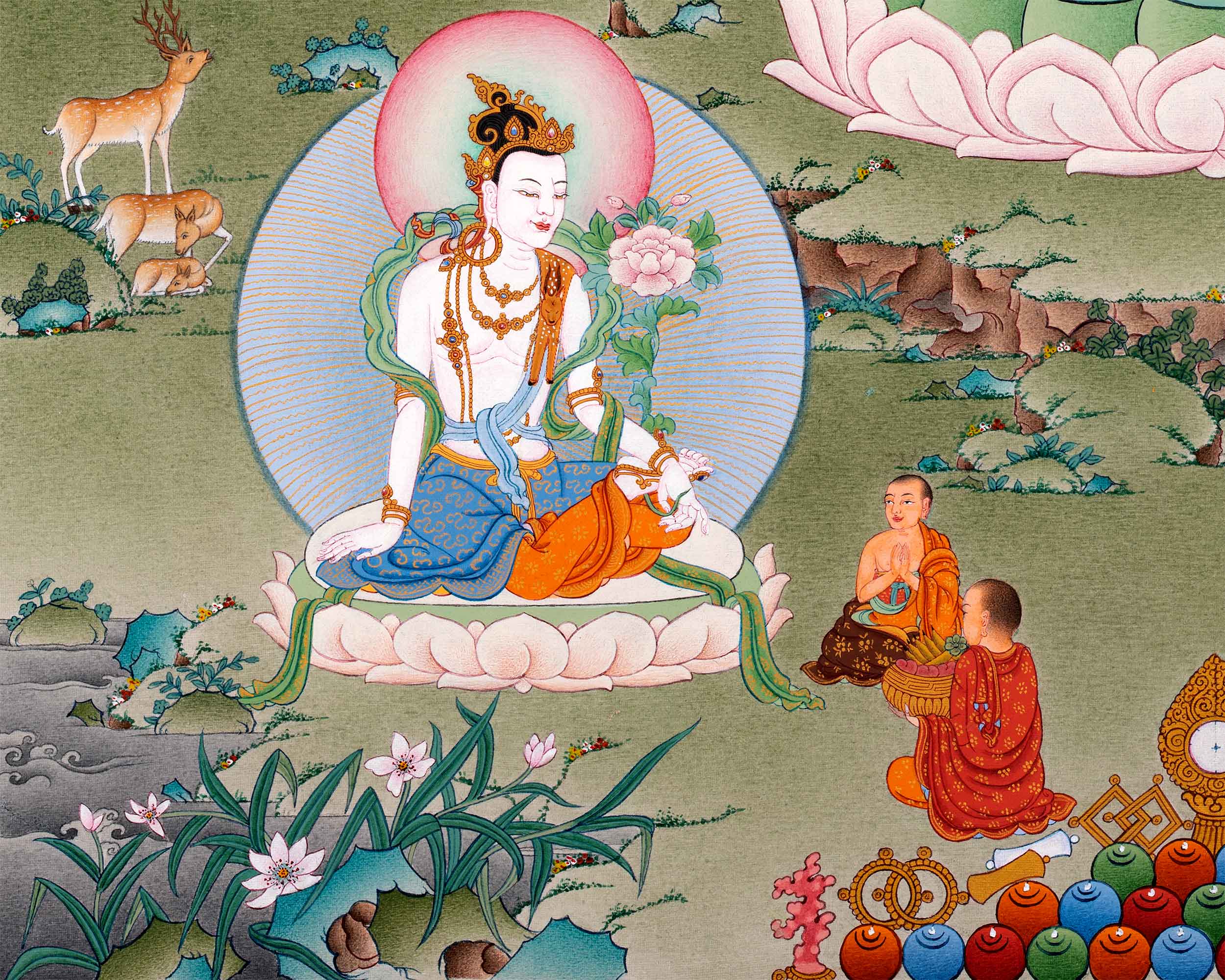 1000 Armed Chenrezig Avalokiteshvara Thangka | Tibetan Buddhist Art